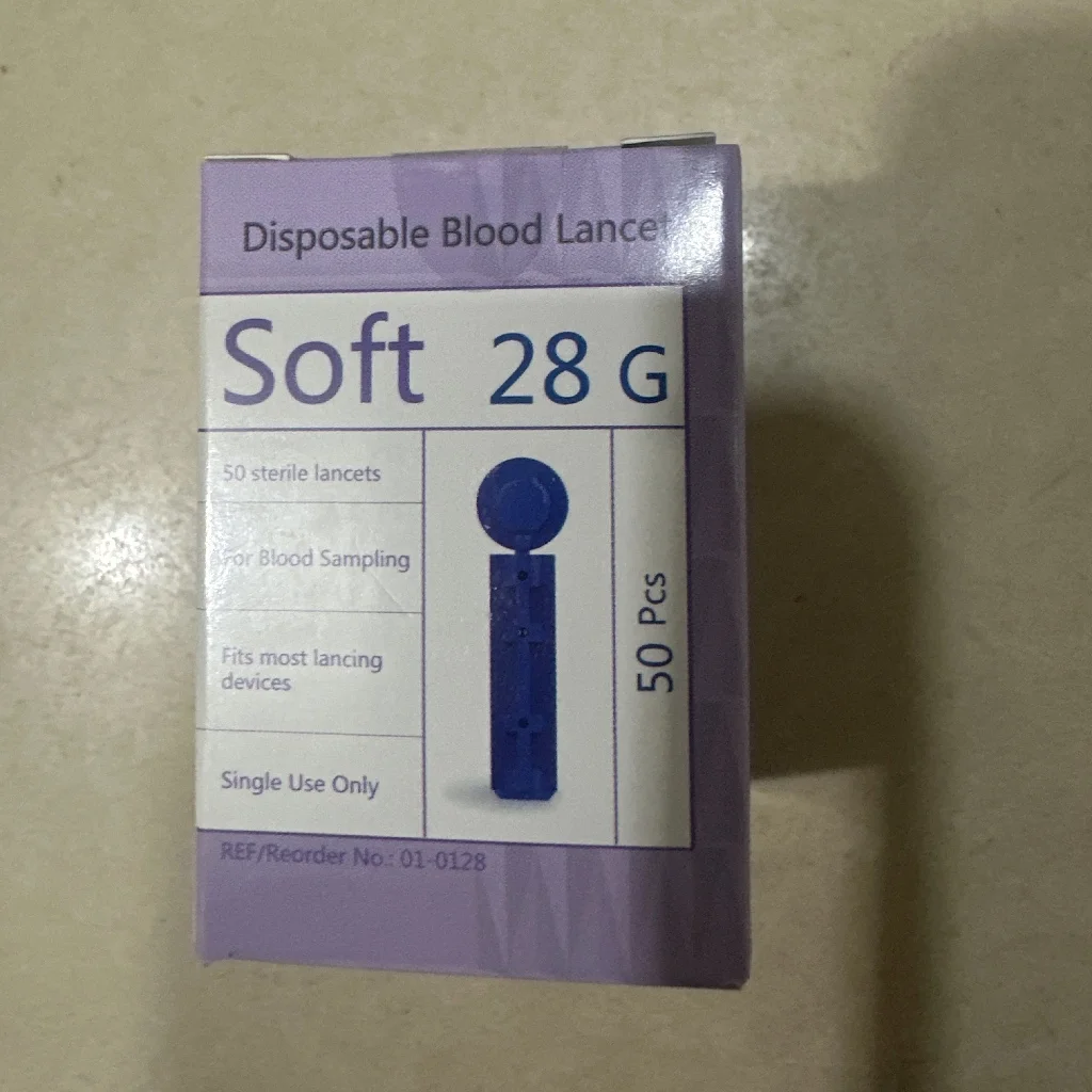 Soft 28G ( disposable blood lancet) — available at pharmacies in Cambodia on PharmKulen