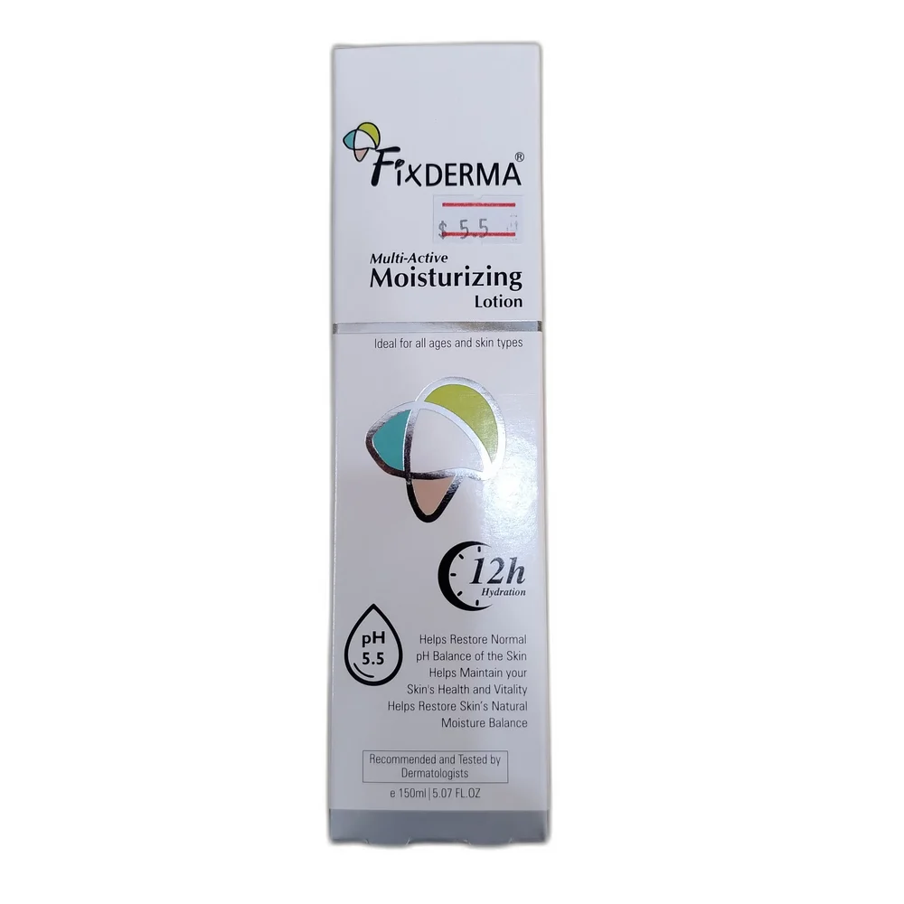 Fixderma Multi-Active Moisturizing Lotion — available at pharmacies in Cambodia on PharmKulen