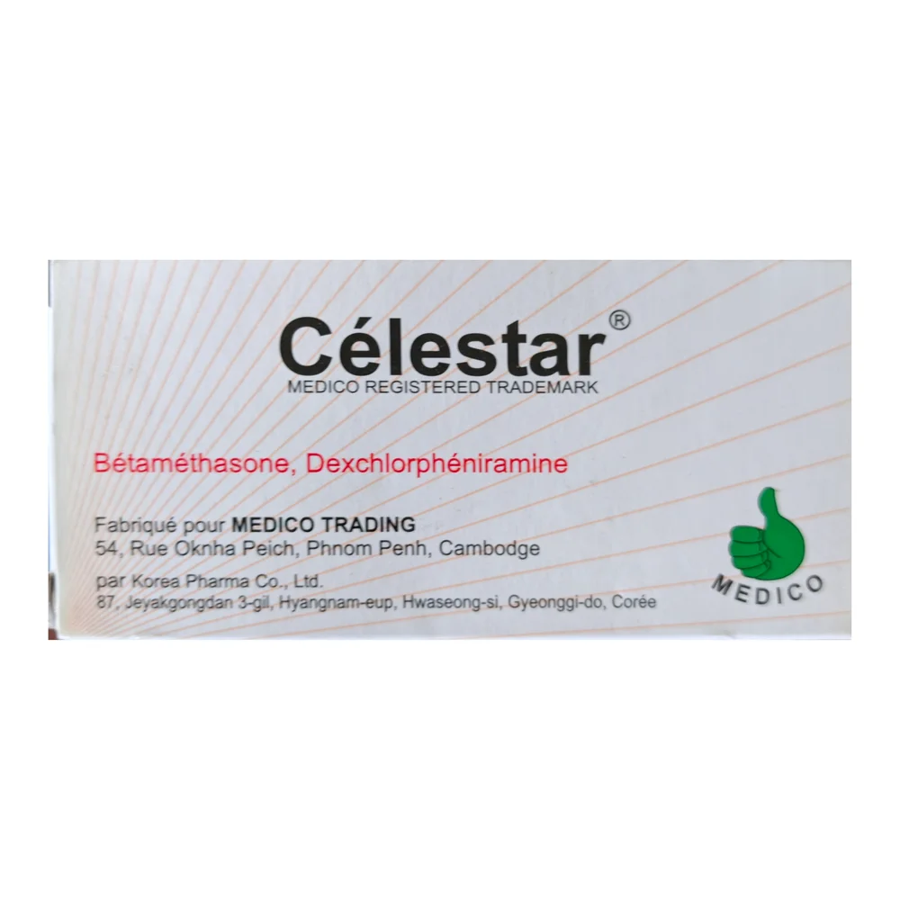 Célestar — available at pharmacies in Cambodia on PharmKulen