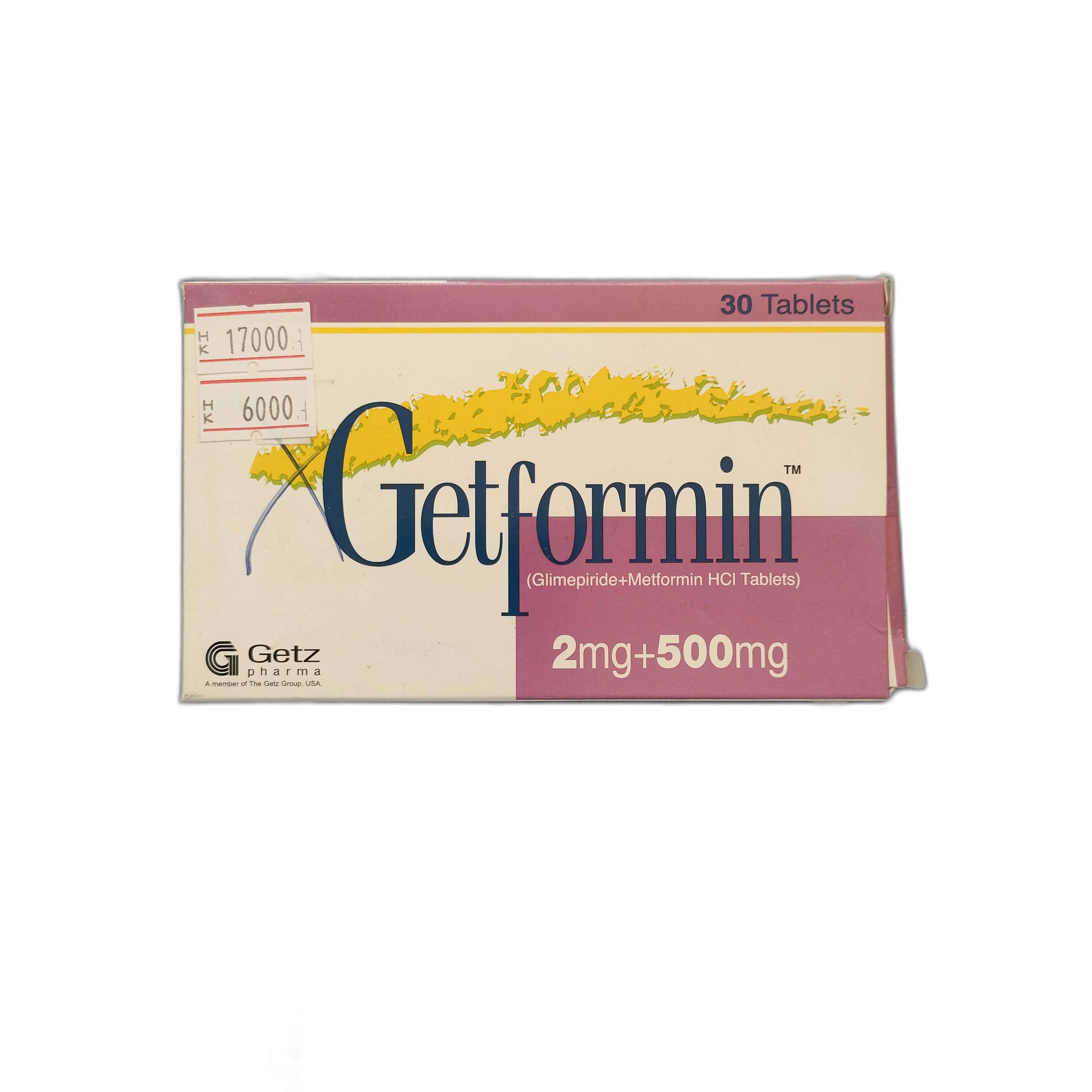 Getformin 2mg — available at pharmacies in Cambodia on PharmKulen