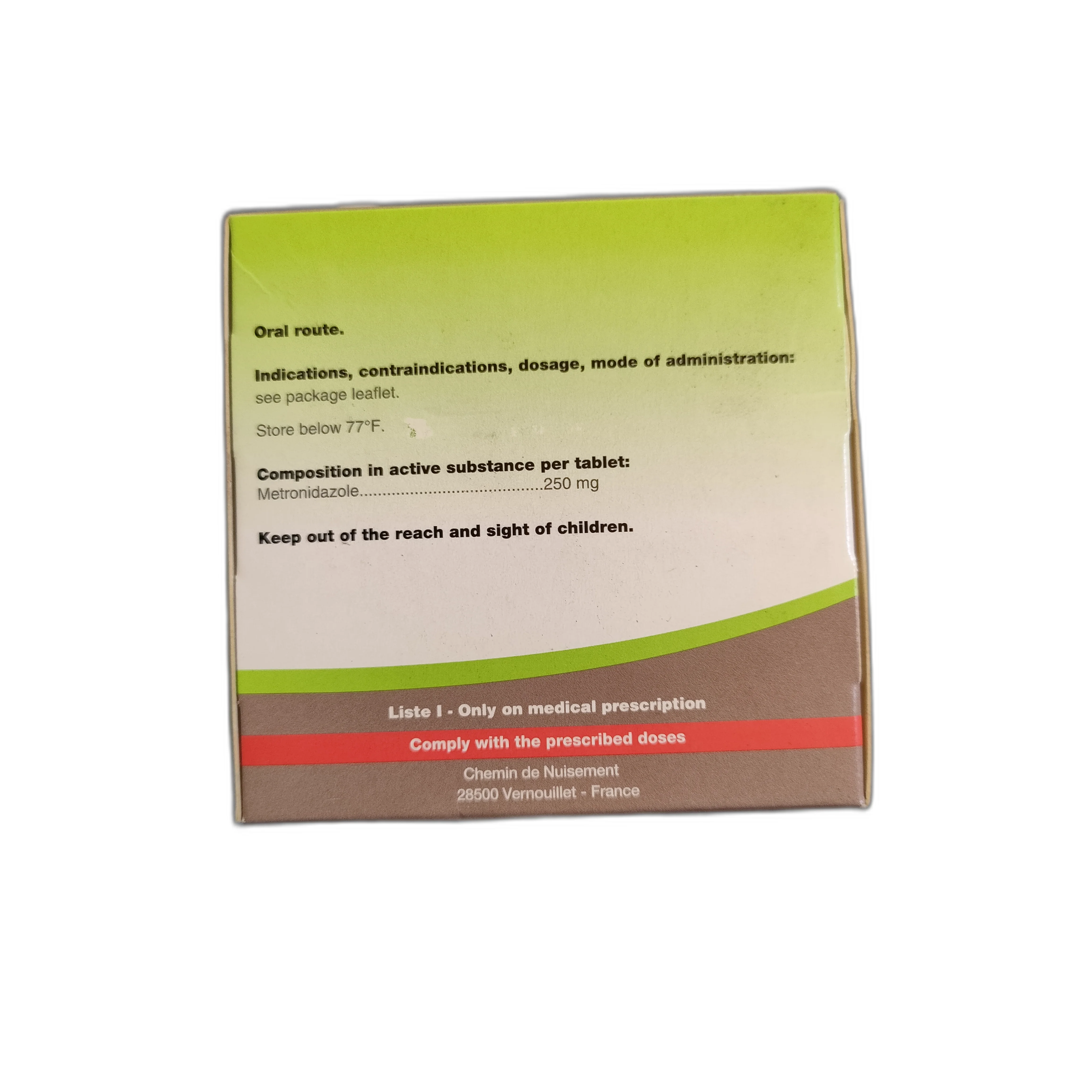 Metronidazole 250mg — available at pharmacies in Cambodia on PharmKulen