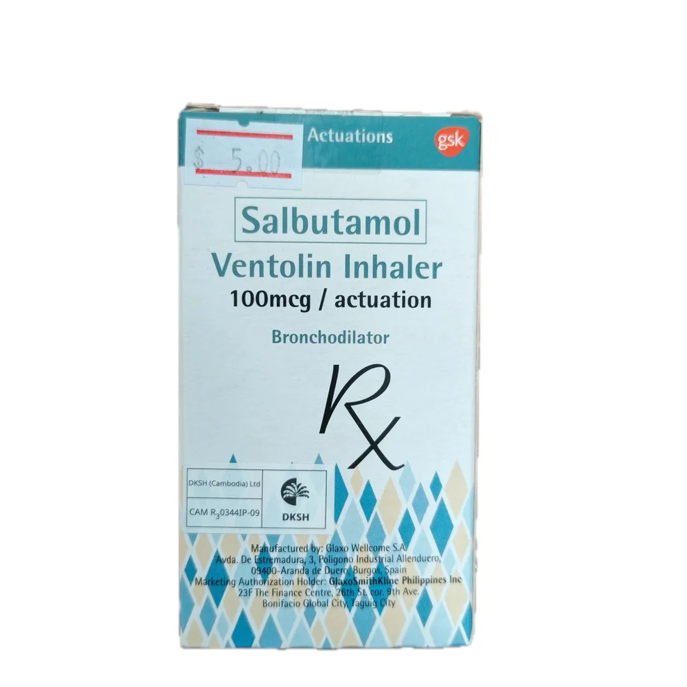Ventolin Inhaler — available at pharmacies in Cambodia on PharmKulen