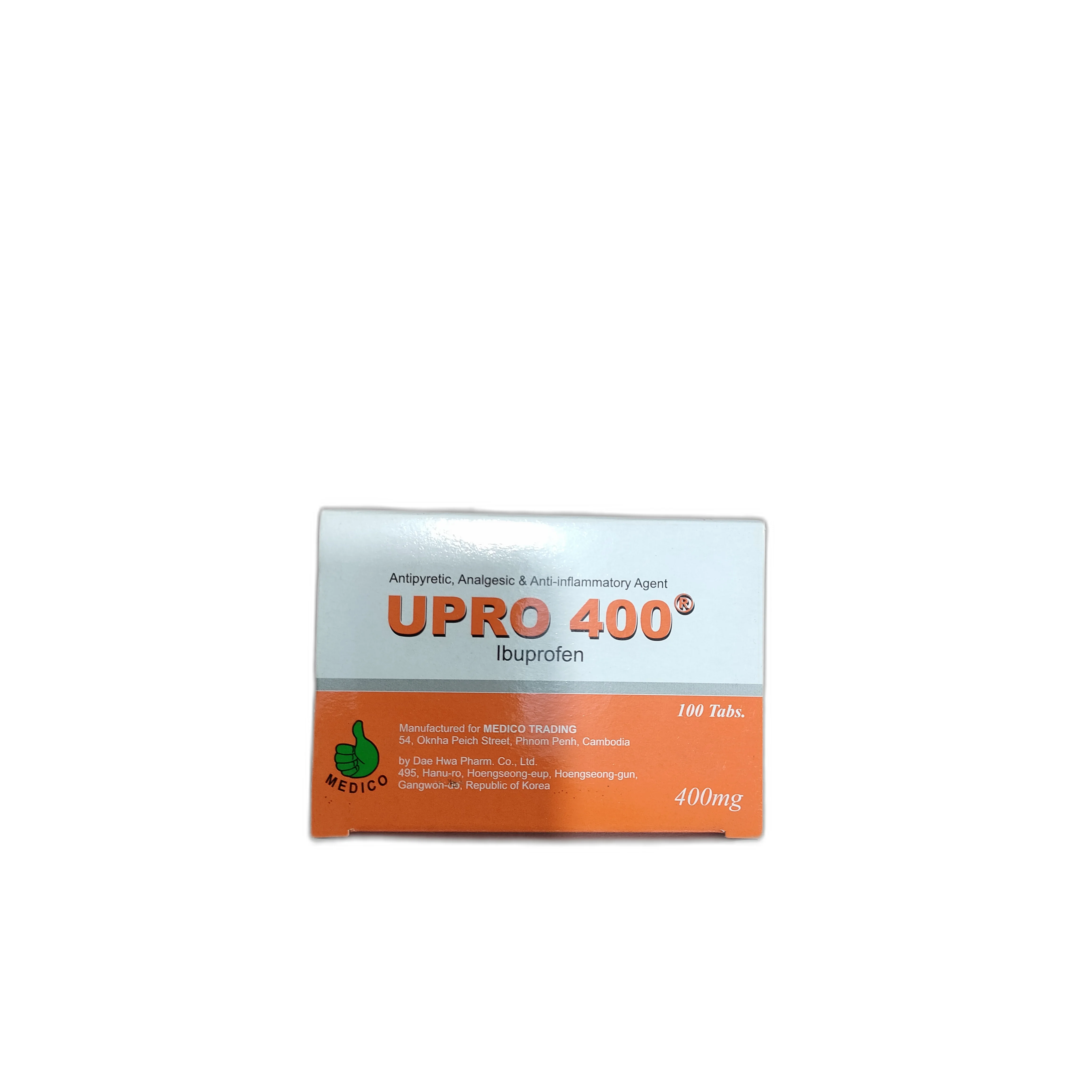Upro 400 — available at pharmacies in Cambodia on PharmKulen