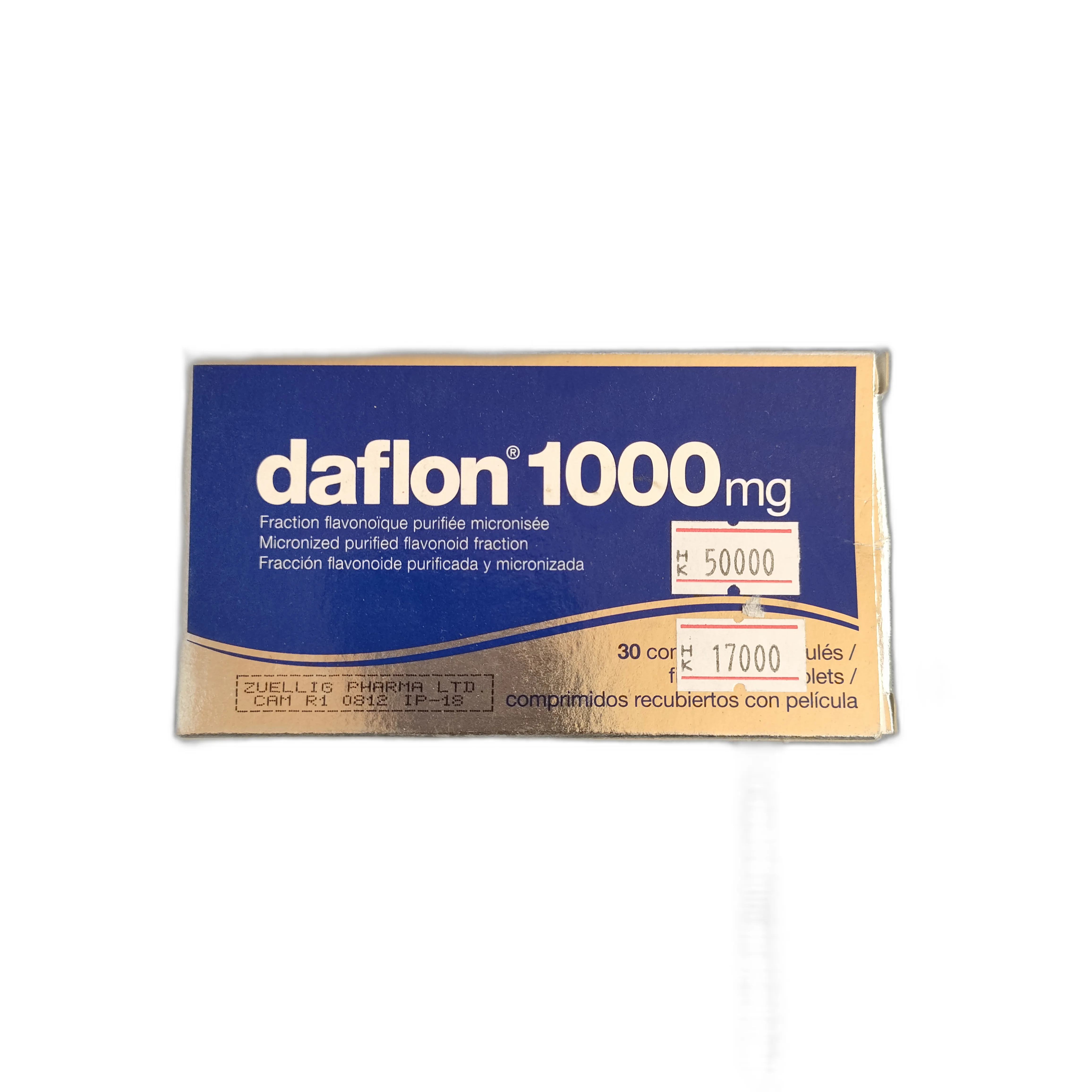Daflon 1000mg table — available at pharmacies in Cambodia on PharmKulen