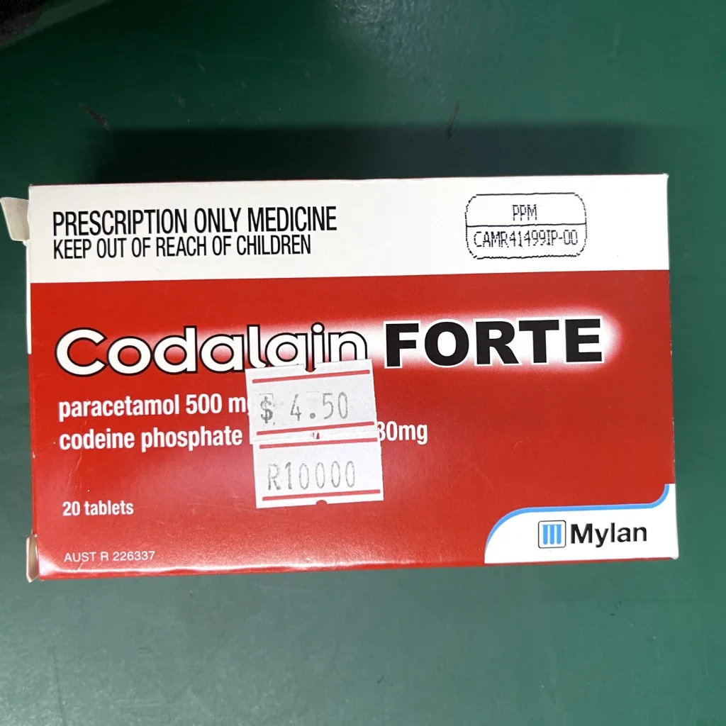 Codalgin Forte — available at pharmacies in Cambodia on PharmKulen
