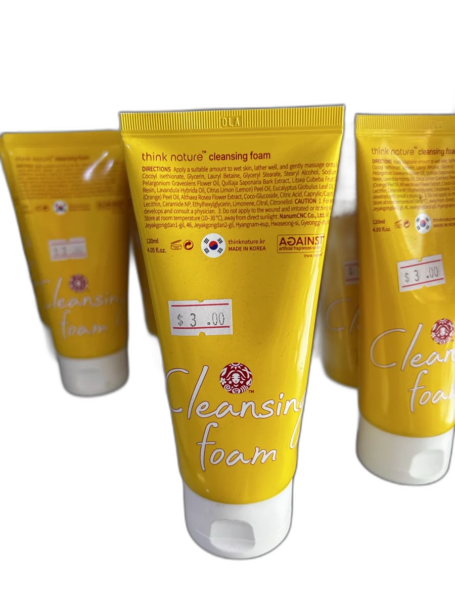 Think Nature Cleansing Foam — available at pharmacies in Cambodia on PharmKulen