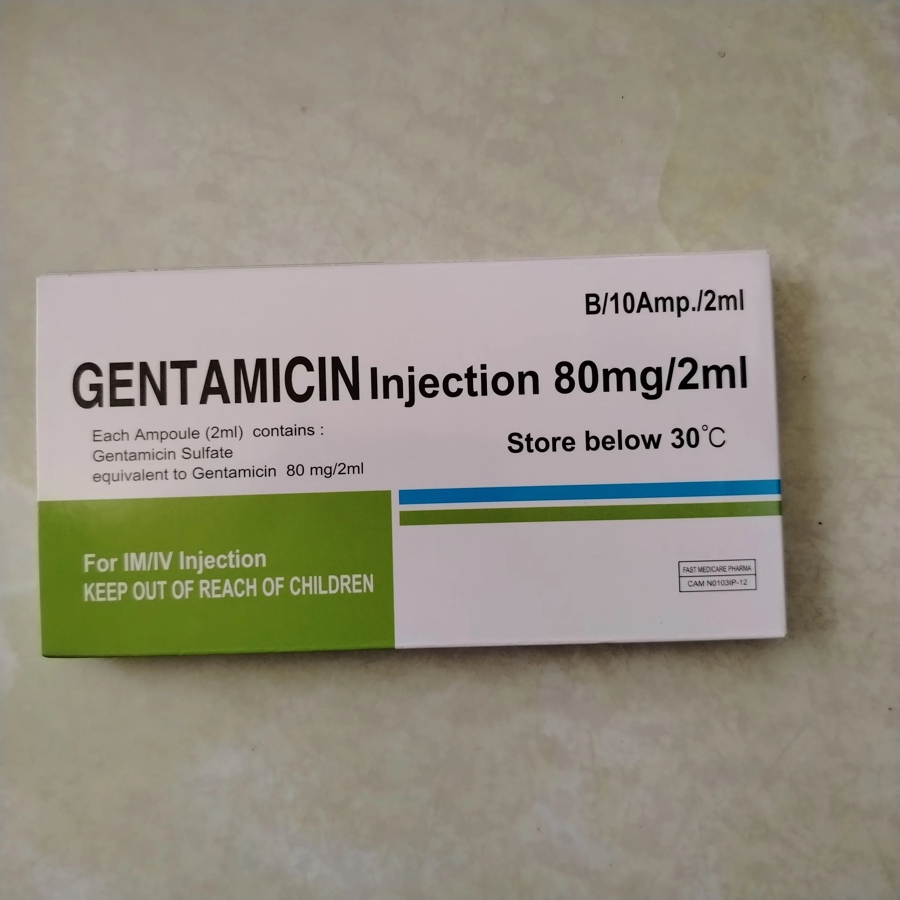 Gentamicin Injection — available at pharmacies in Cambodia on PharmKulen