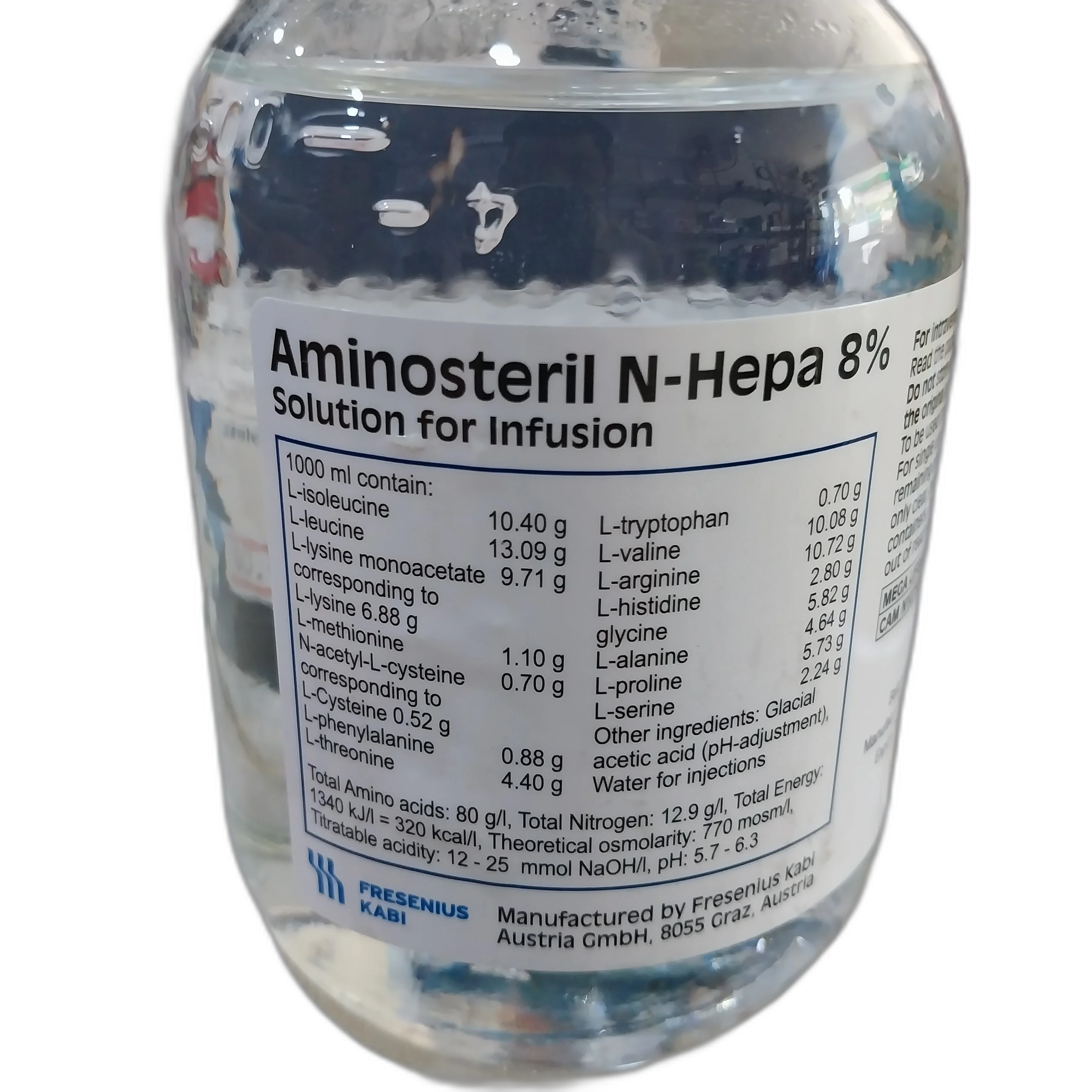 Aminosyn N-Hepa 8% — available at pharmacies in Cambodia on PharmKulen