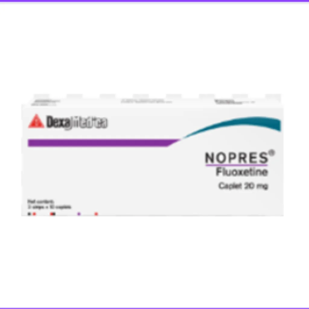 Nopres 20mg (Fluoxetine) — available at pharmacies in Cambodia on PharmKulen