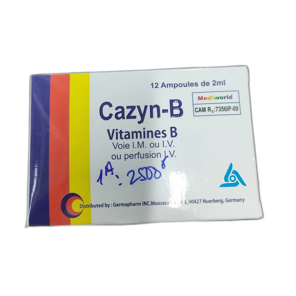 Cazyn-B Vitamins B Injectable Solution — available at pharmacies in Cambodia on PharmKulen