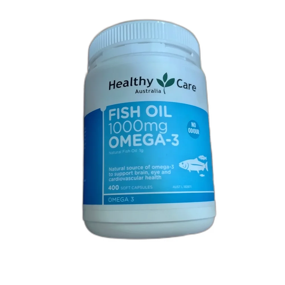 Healthy Care Fish Oil — available at pharmacies in Cambodia on PharmKulen