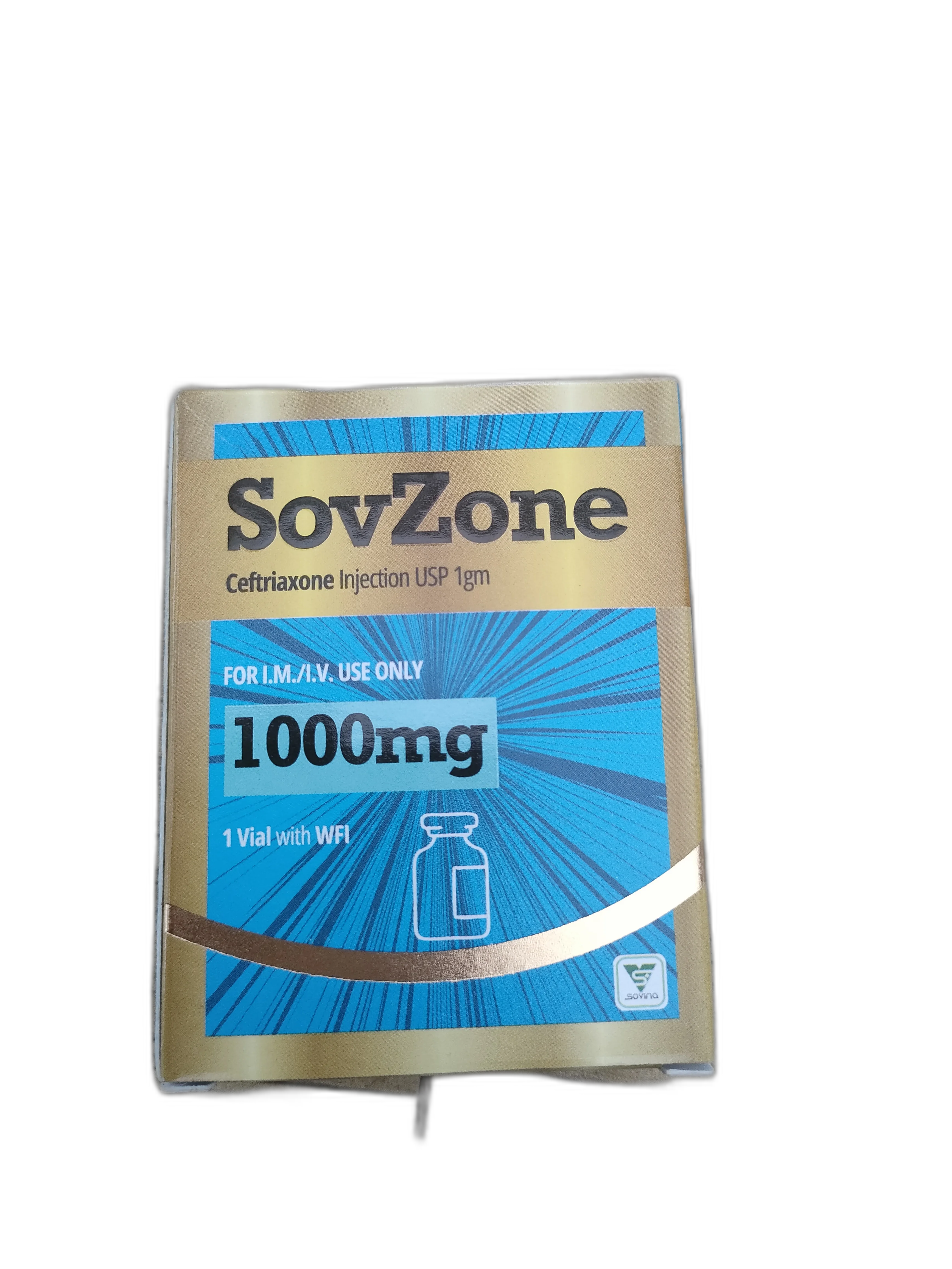 SovZone Ceftriaxone 1000mg Injection — available at pharmacies in Cambodia on PharmKulen