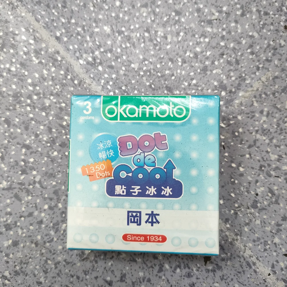 Okamoto Dot de Cool Condoms — available at pharmacies in Cambodia on PharmKulen