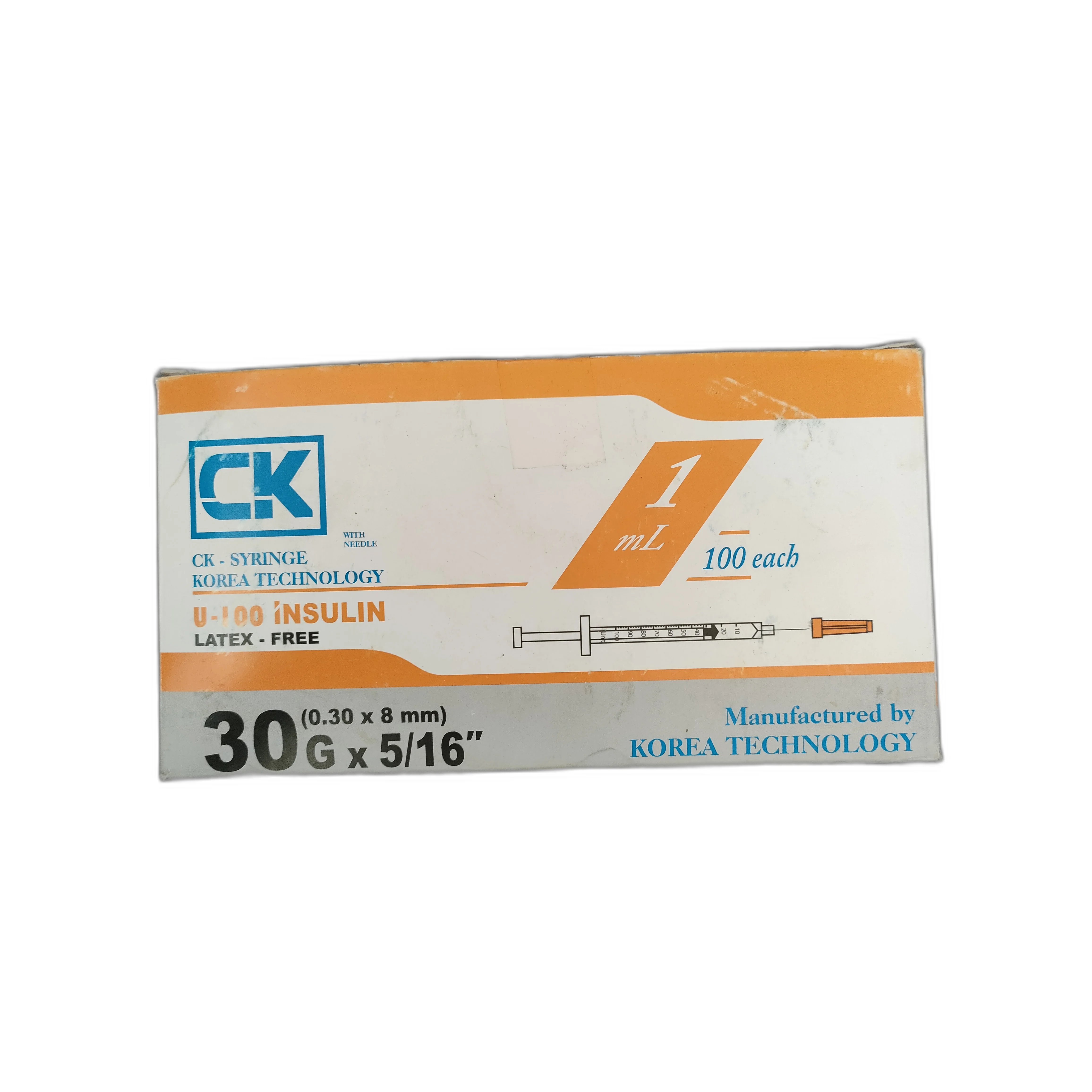 CK-Syringe U-100 Insulin Syringes — available at pharmacies in Cambodia on PharmKulen