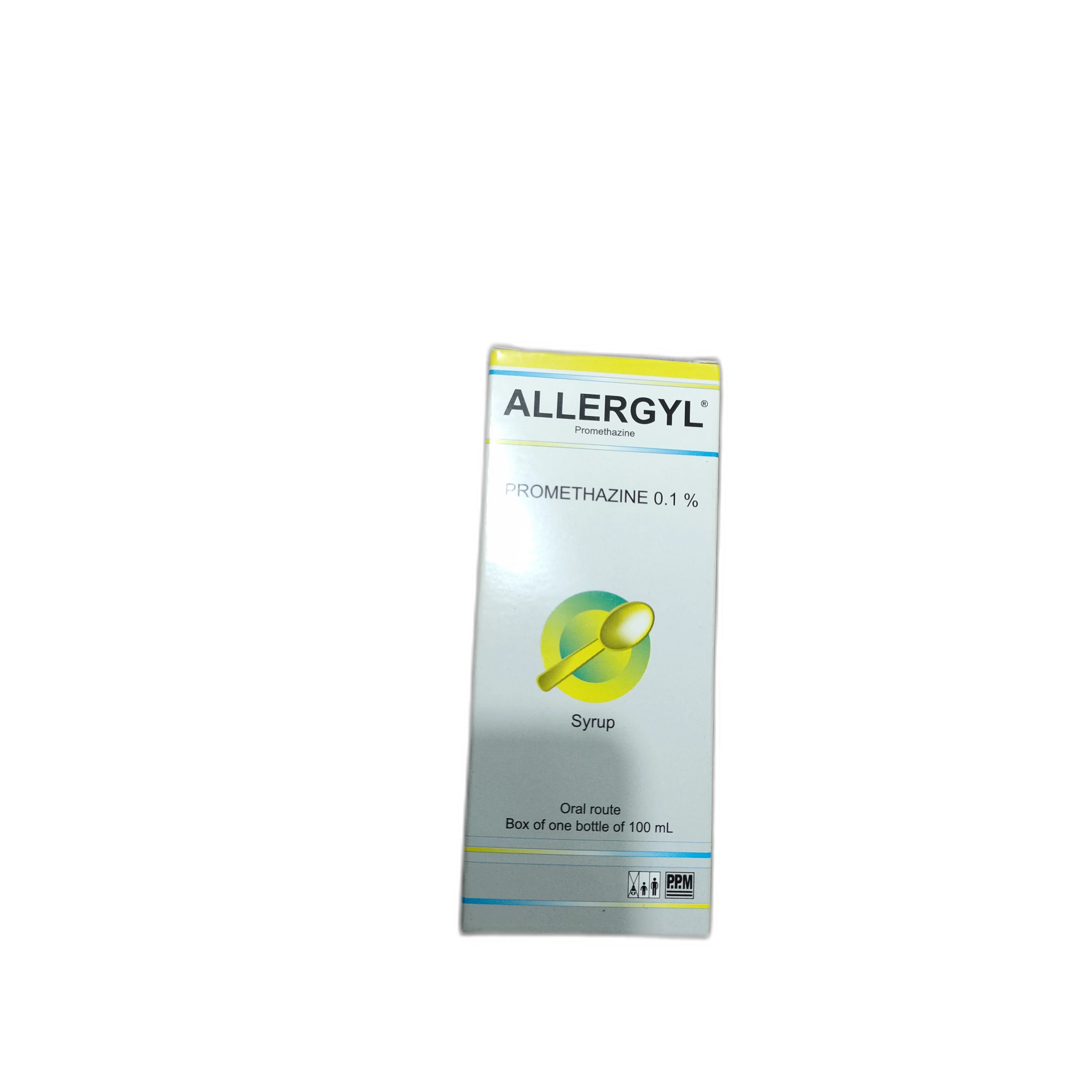 Allergyl Syrup — available at pharmacies in Cambodia on PharmKulen