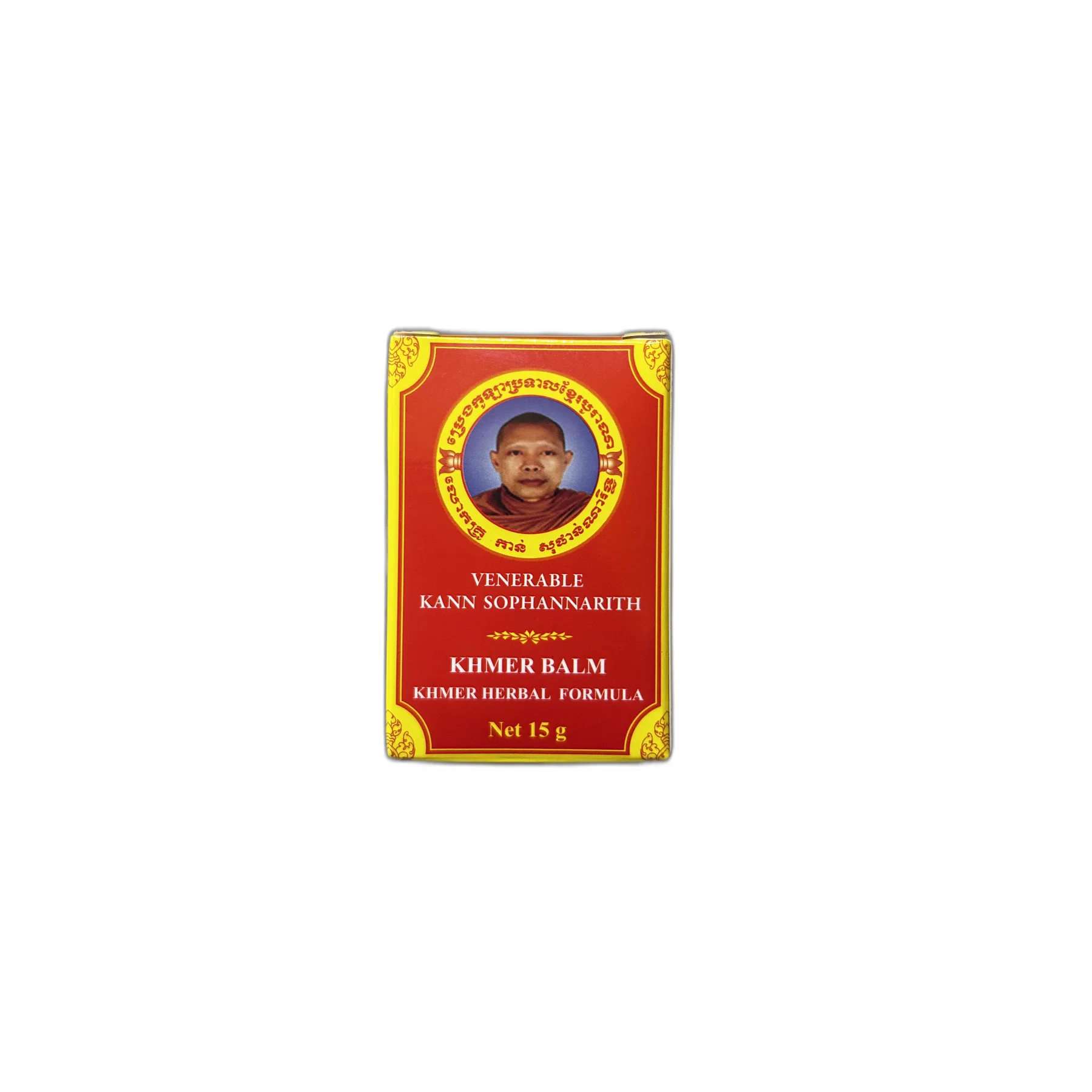 Venerable Kann Sophannarith Khmer Balm — available at pharmacies in Cambodia on PharmKulen