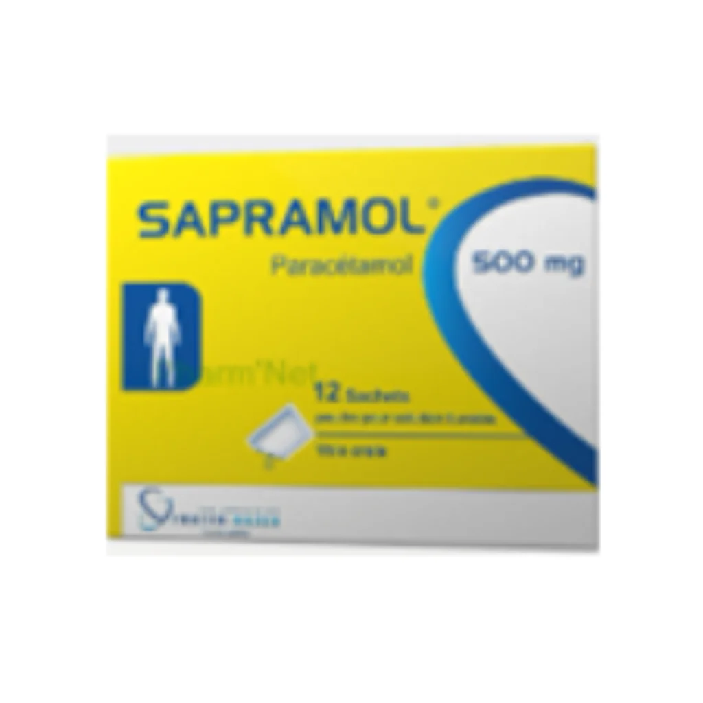 Sapramol 500mg Sachet (Paracetamol) — available at pharmacies in Cambodia on PharmKulen