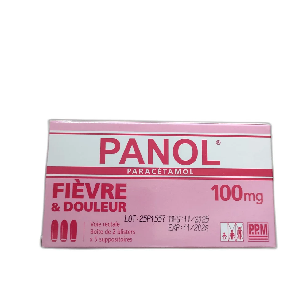 Panol Suppository 100 mg — available at pharmacies in Cambodia on PharmKulen