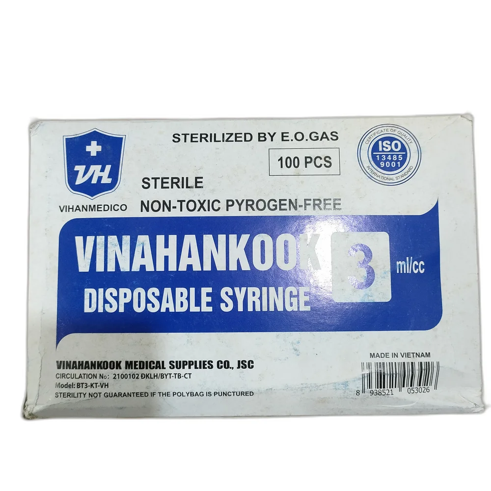 Vinahankook Disposable Syringe — available at pharmacies in Cambodia on PharmKulen