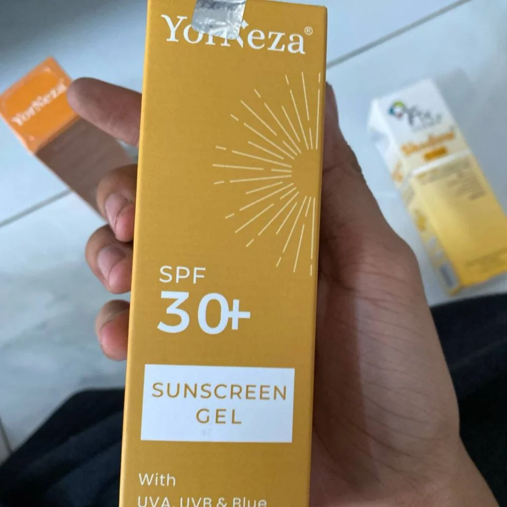 YorNeza SPF 30+ Sunscreen Gel — available at pharmacies in Cambodia on PharmKulen