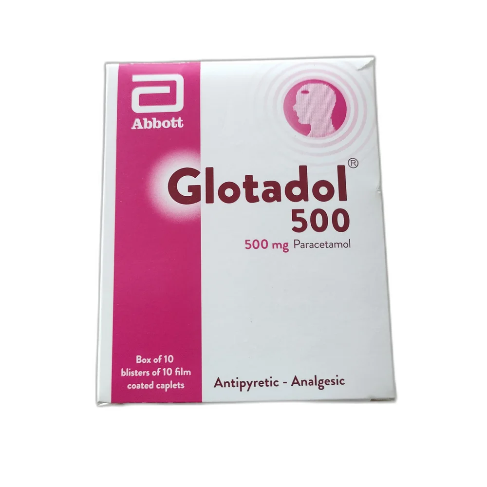 Glotadol 500 — available at pharmacies in Cambodia on PharmKulen