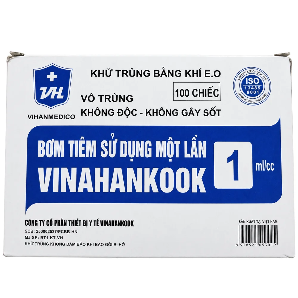 Vinahankook 1 ml/cc Disposable Syringes — available at pharmacies in Cambodia on PharmKulen