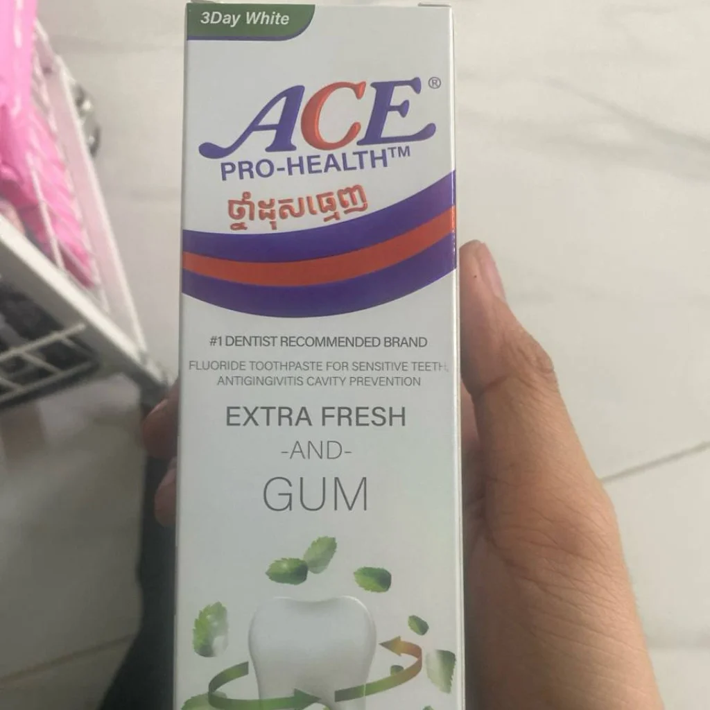 ACE PRO-HEALTH Extra Fresh and Gum — available at pharmacies in Cambodia on PharmKulen
