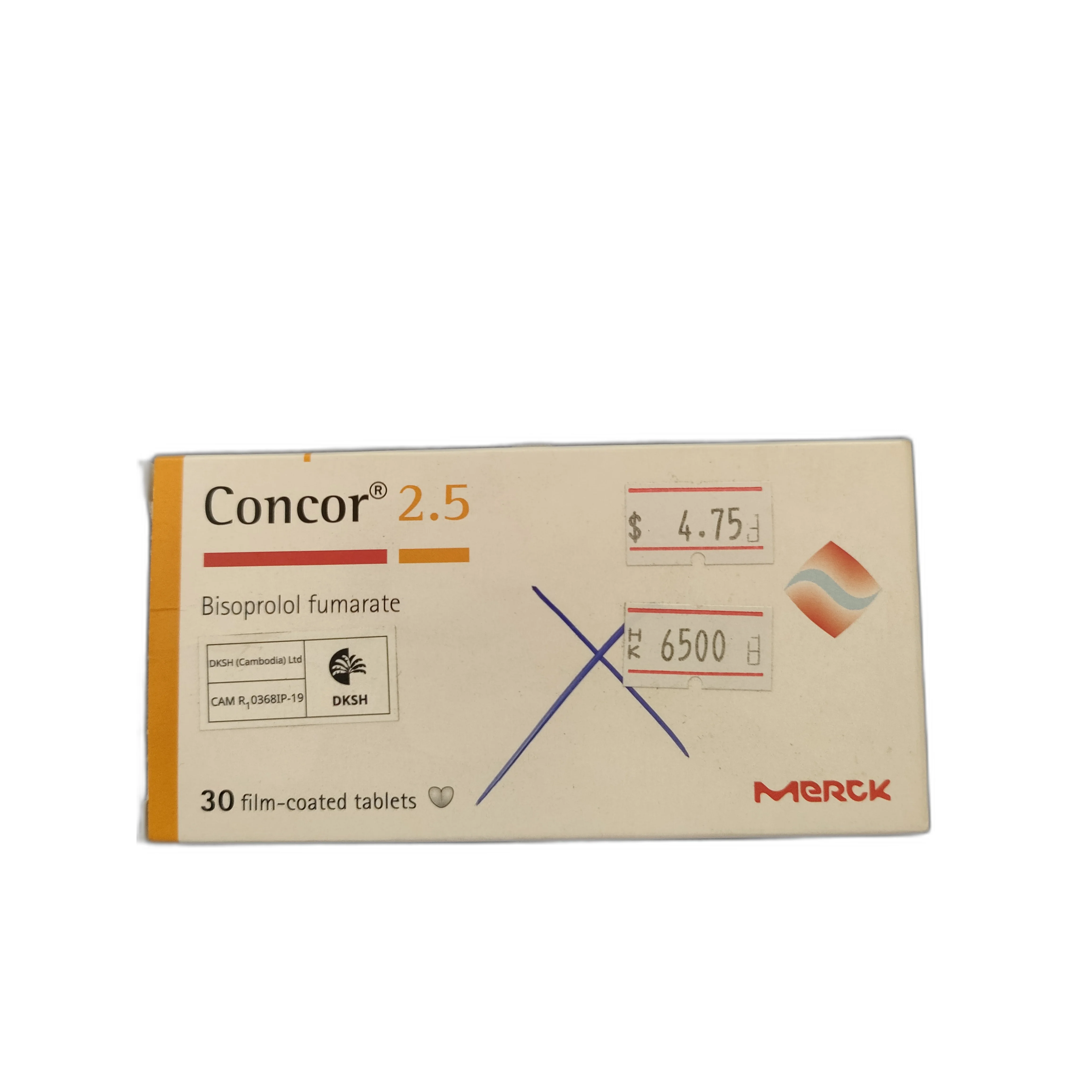 concor 2.5 — available at pharmacies in Cambodia on PharmKulen