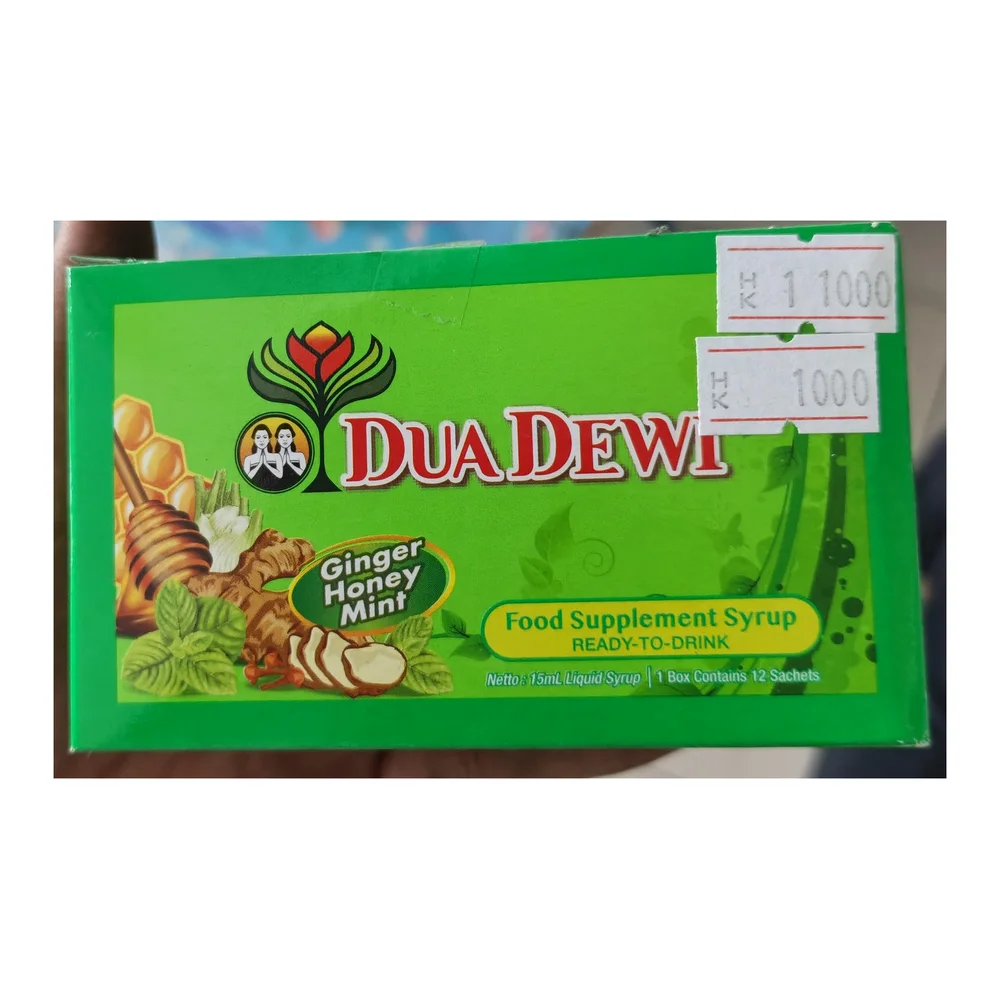 Dua Dewi Ginger Honey Mint — available at pharmacies in Cambodia on PharmKulen