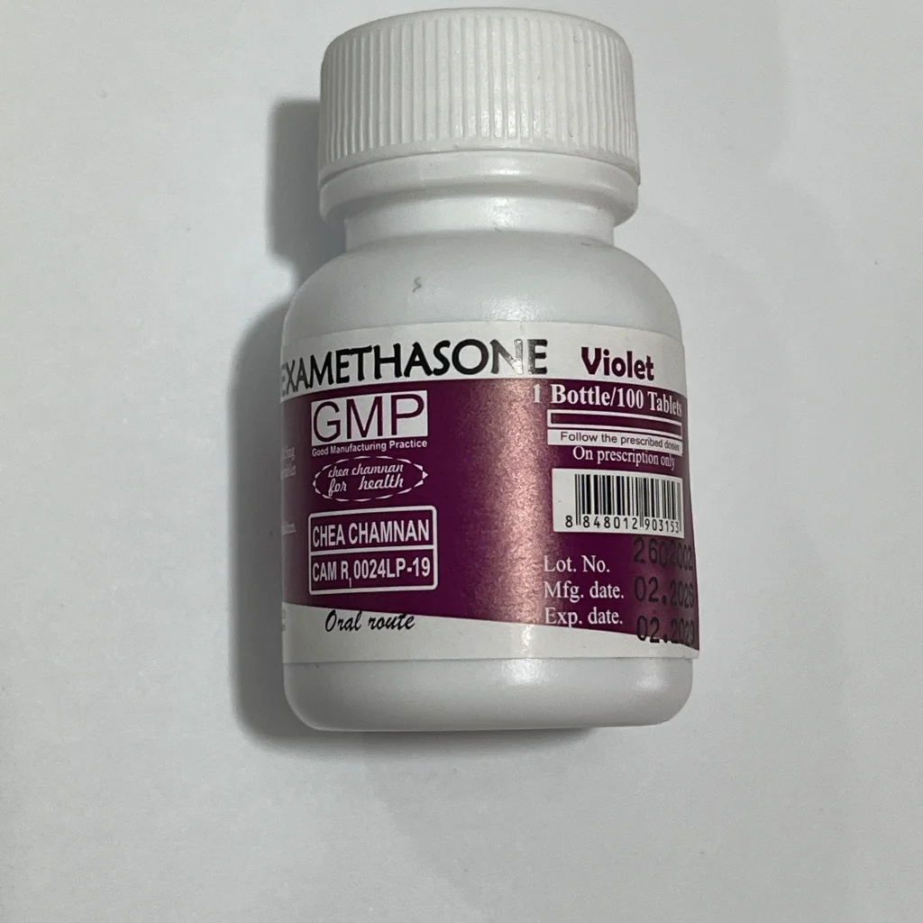 Dexamethasone violet — available at pharmacies in Cambodia on PharmKulen