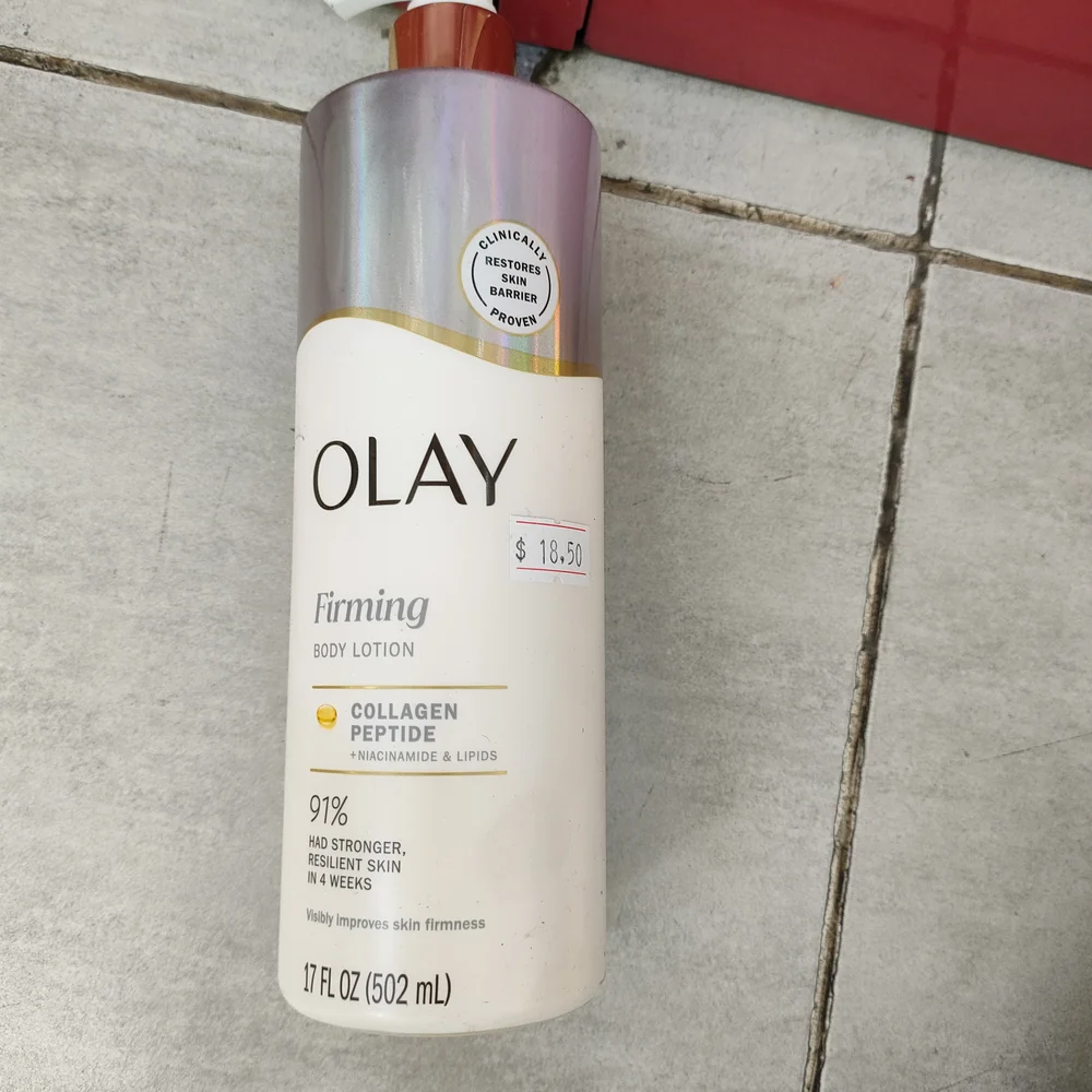 Olay Firming & Hydrating Body Lotion (Collagen Peptide) — available at pharmacies in Cambodia on PharmKulen