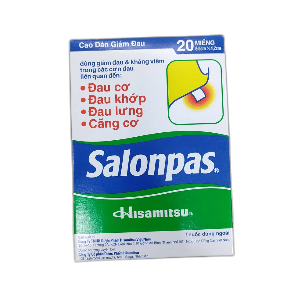 Salonpas — available at pharmacies in Cambodia on PharmKulen