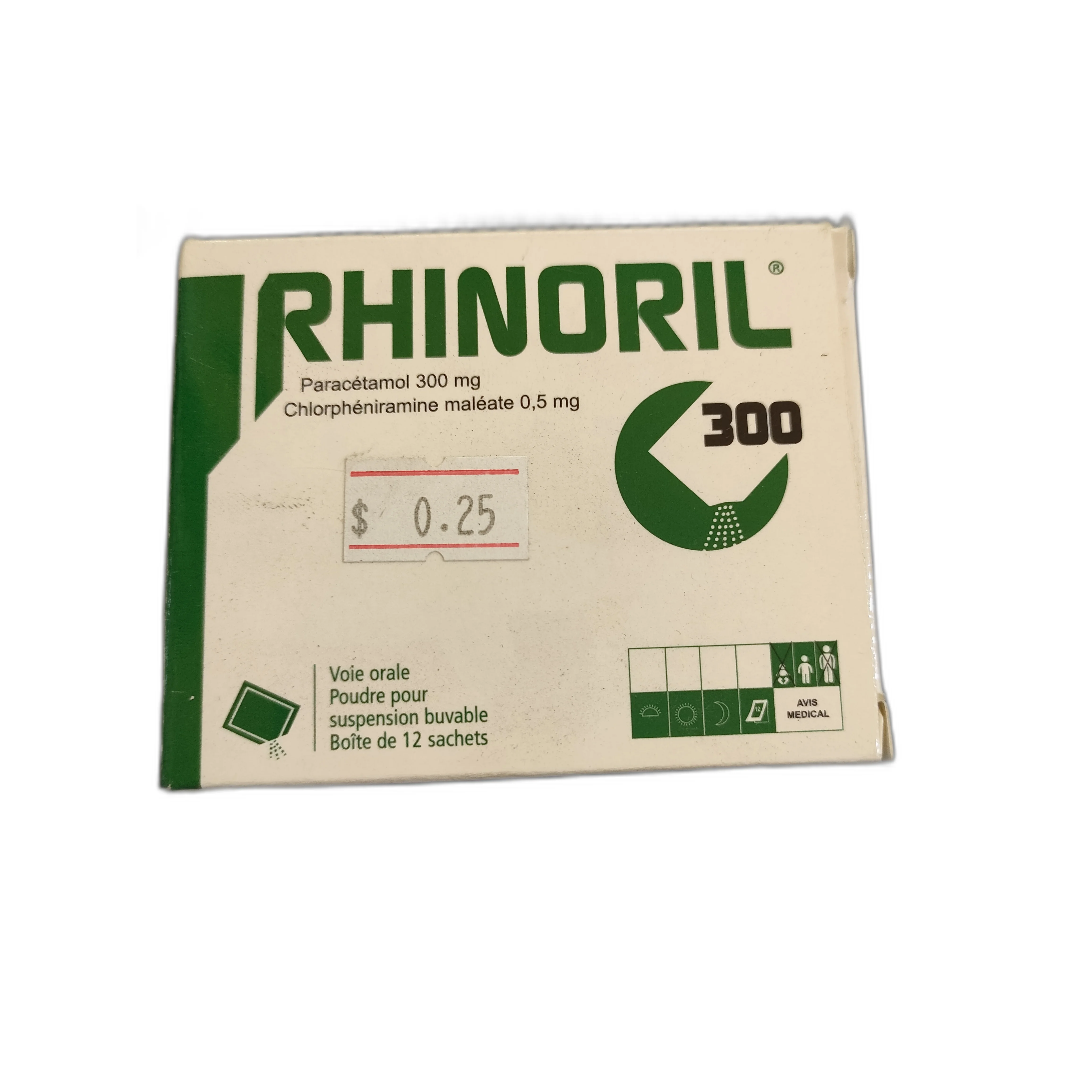 Rhinoril 300 — available at pharmacies in Cambodia on PharmKulen