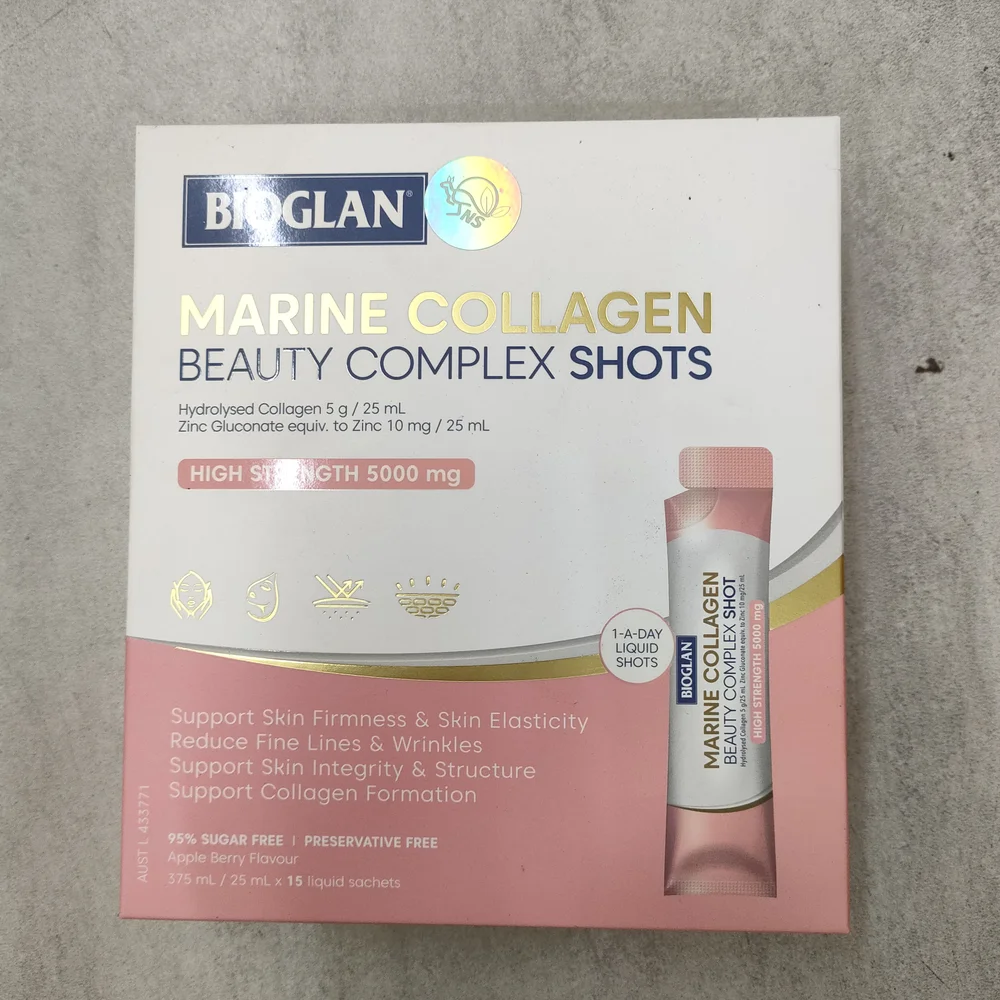 Bioglan Marine Collagen Beauty Complex Shots — available at pharmacies in Cambodia on PharmKulen