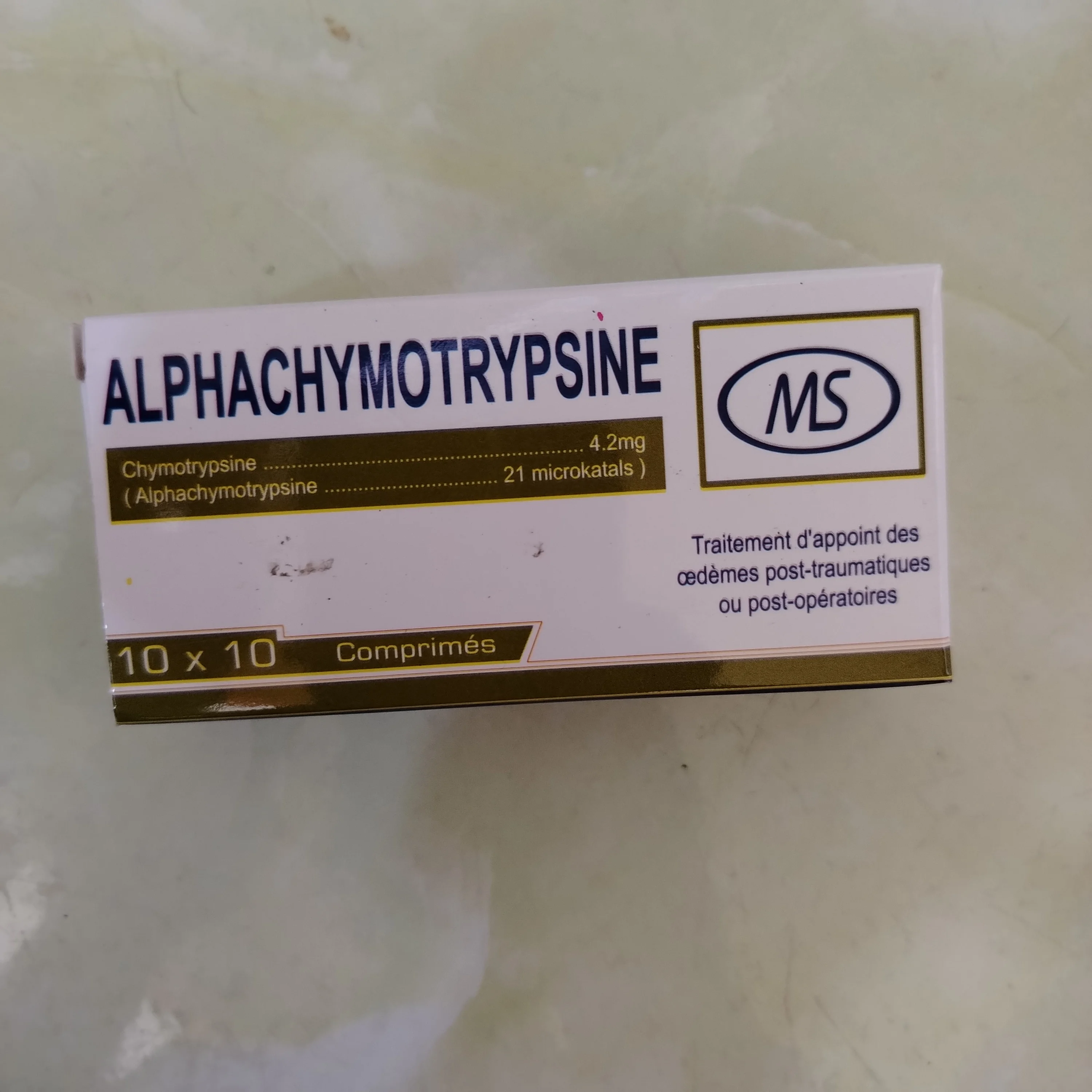Alphachymotrypsine — available at pharmacies in Cambodia on PharmKulen