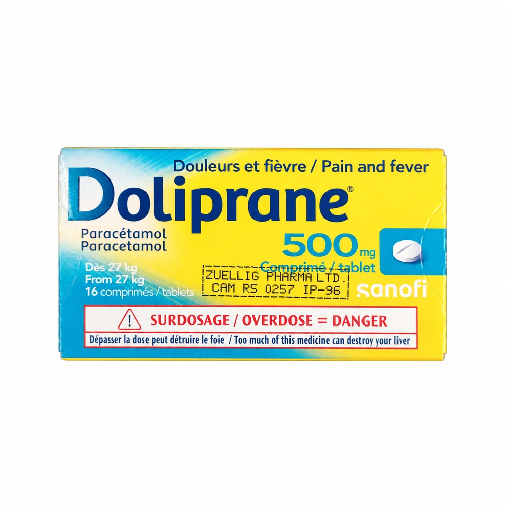 Doliprane — available at pharmacies in Cambodia on PharmKulen