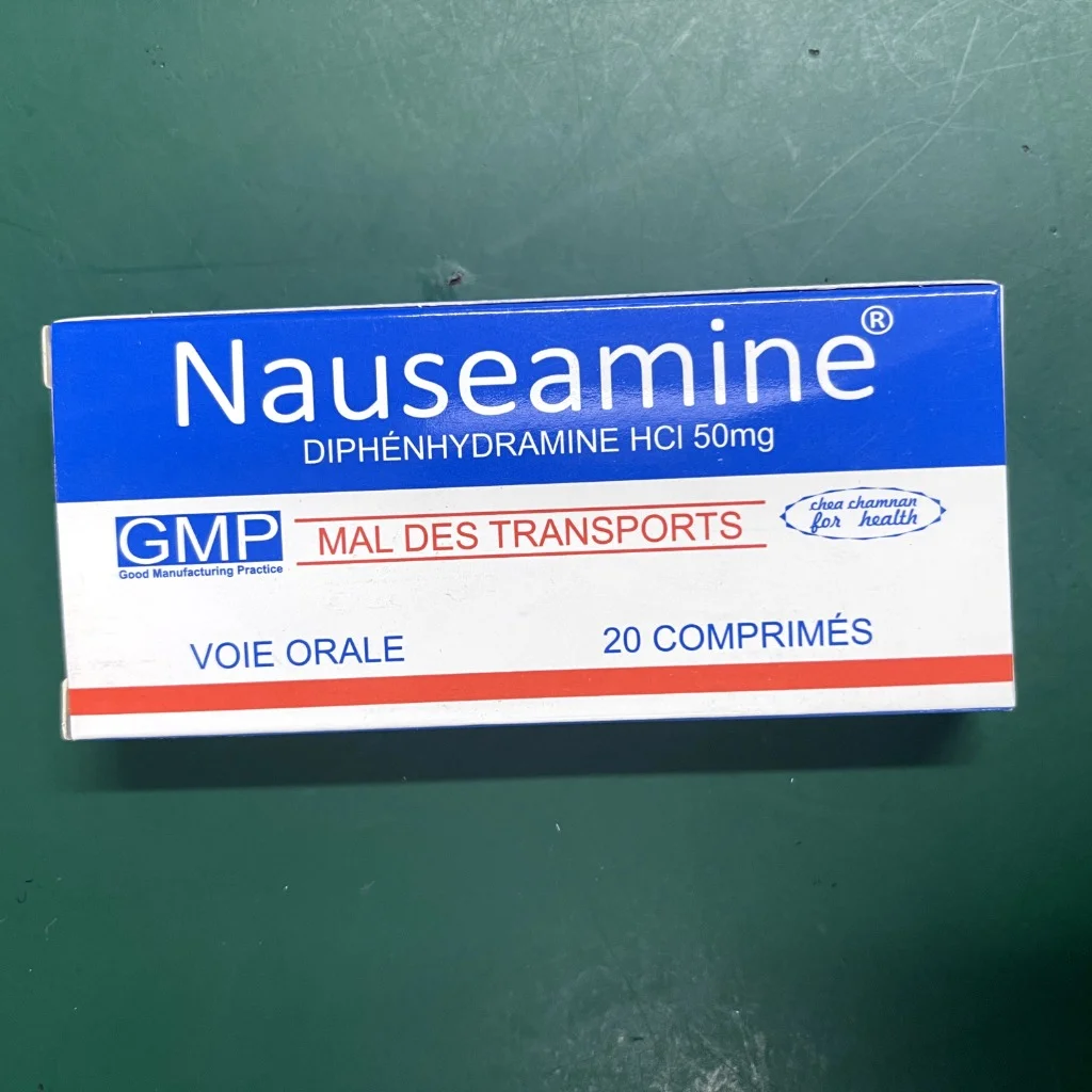 Nauseamine — available at pharmacies in Cambodia on PharmKulen