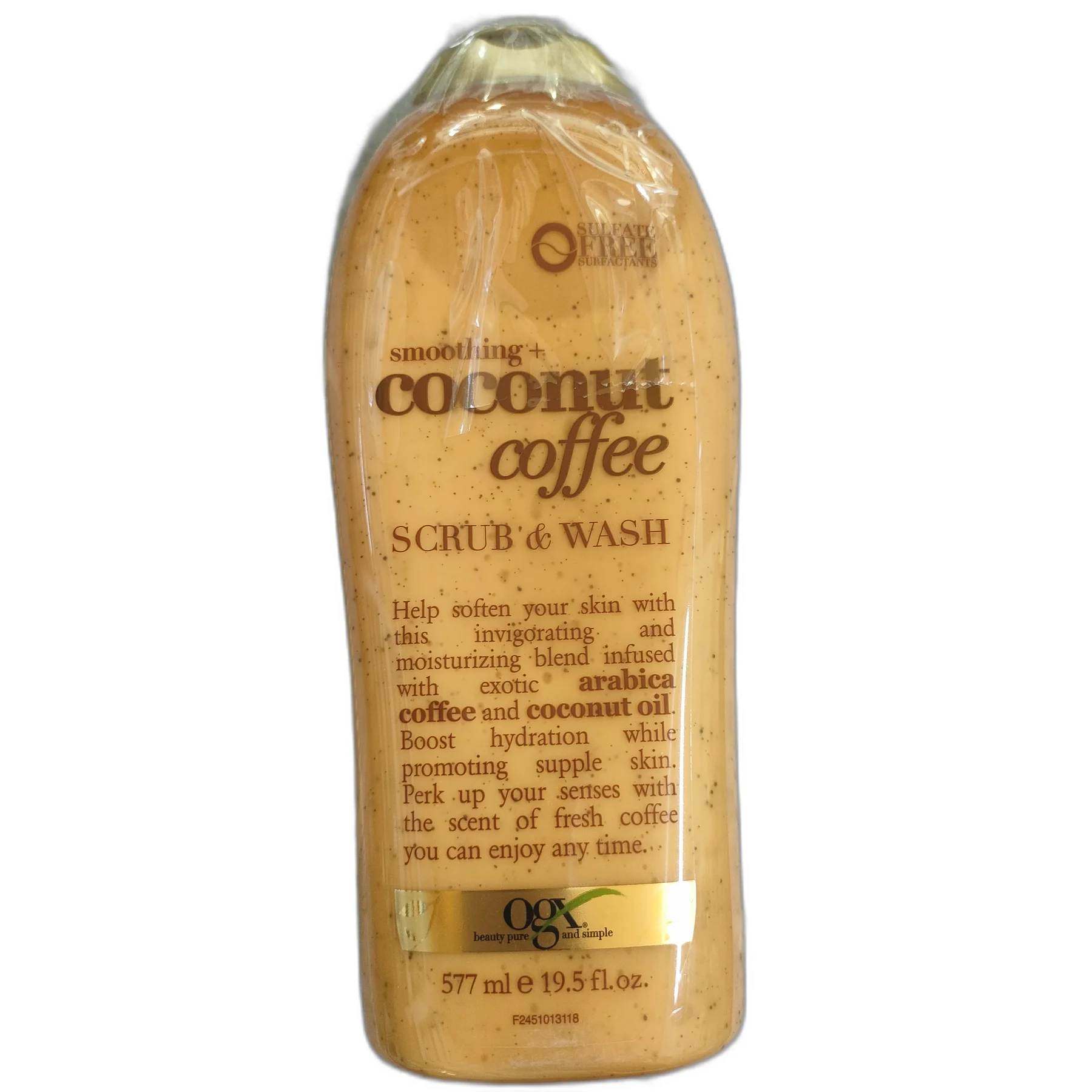 OGX Smoothing + Coconut Coffee Scrub & Wash — available at pharmacies in Cambodia on PharmKulen