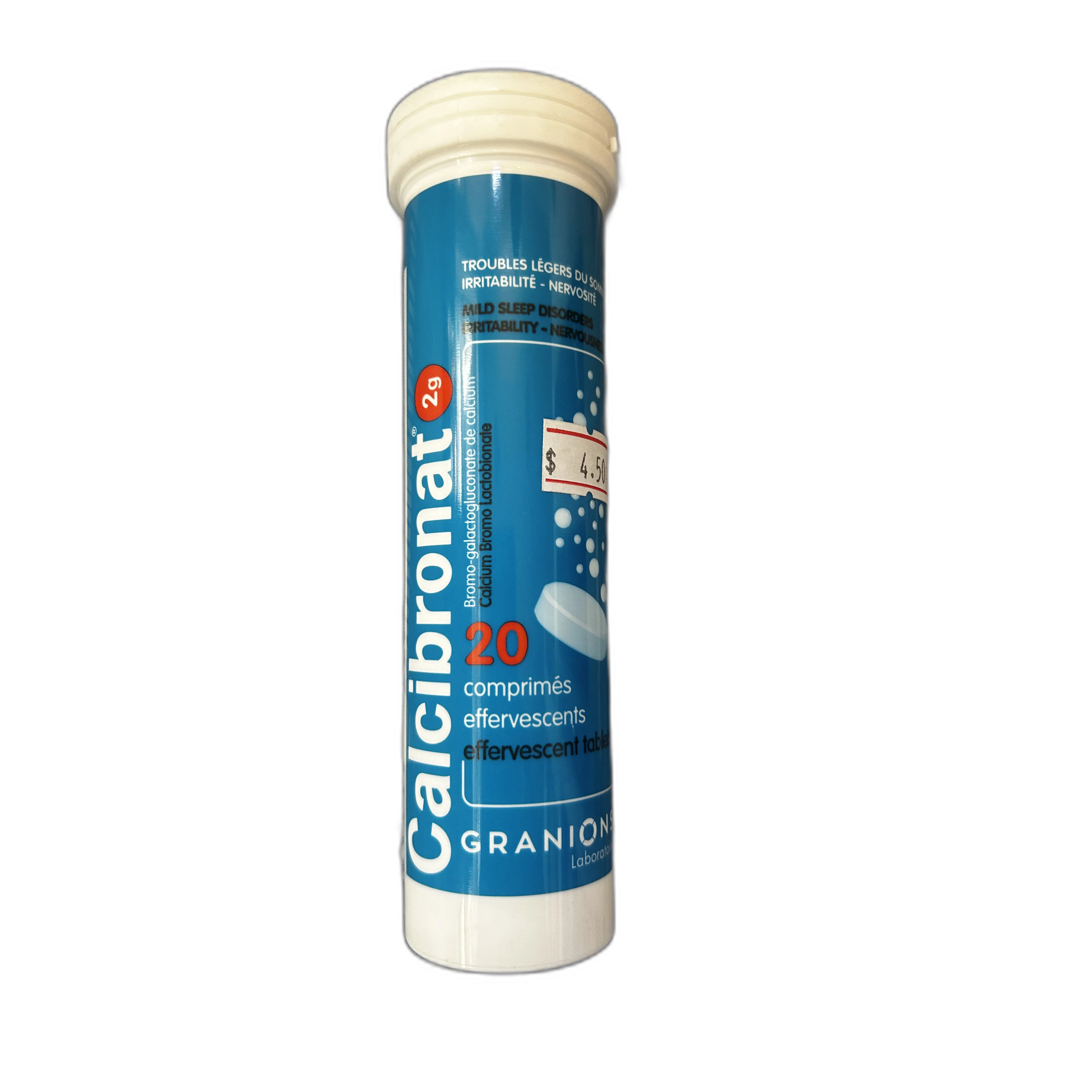 calcibronat Granions effervescent tablets 20 — available at pharmacies in Cambodia on PharmKulen