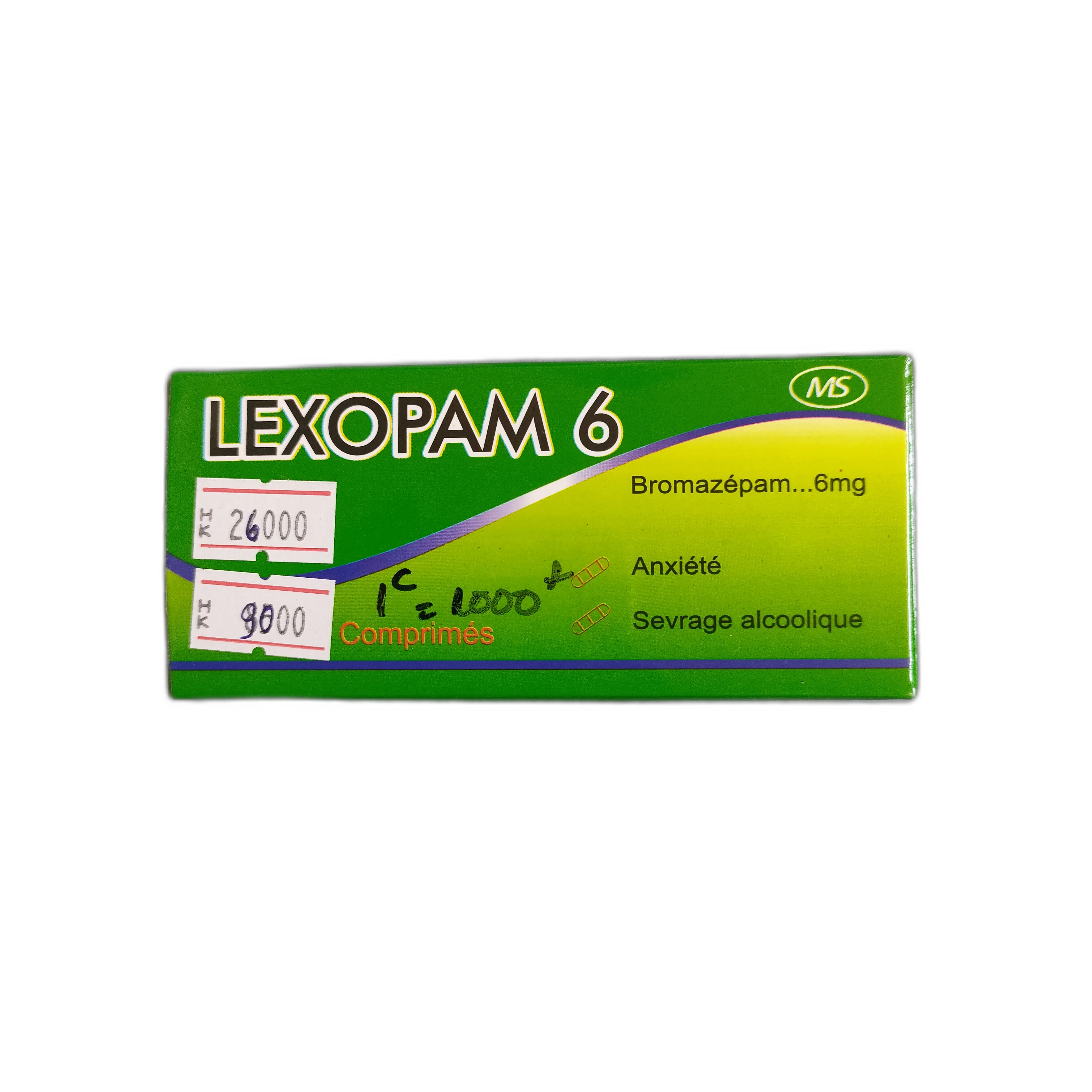 LEXOPAM 6 — available at pharmacies in Cambodia on PharmKulen