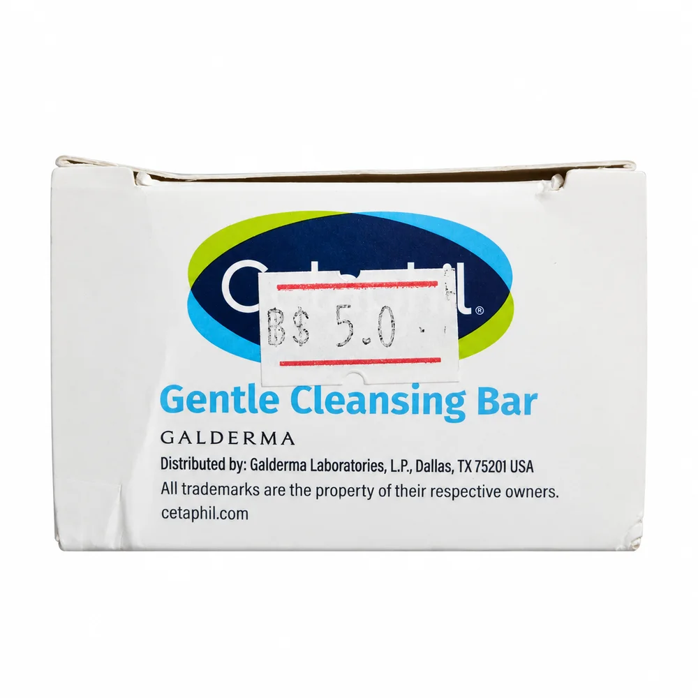 Cetaphil Gentle Cleansing Bar — available at pharmacies in Cambodia on PharmKulen