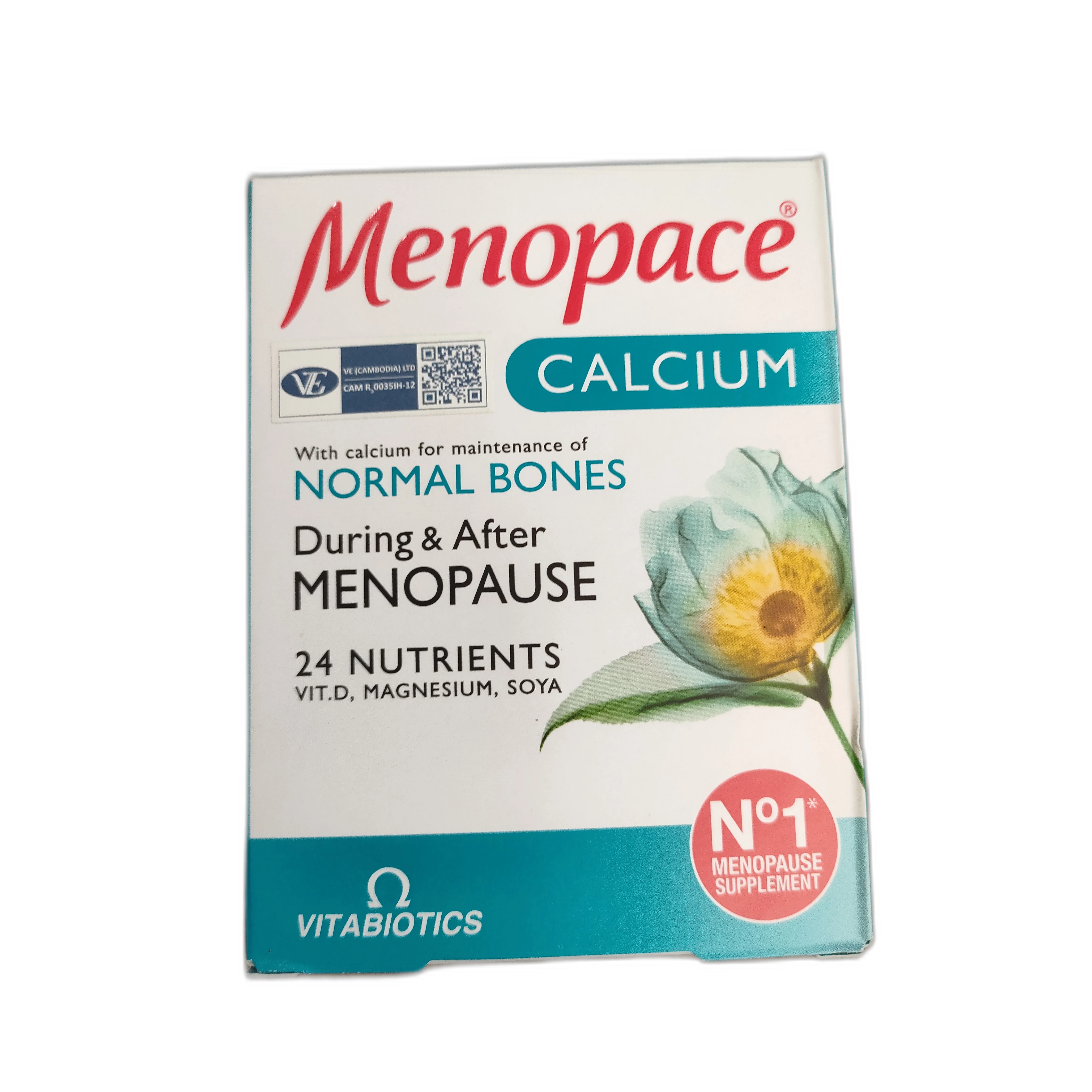 Menopace Calcium — available at pharmacies in Cambodia on PharmKulen