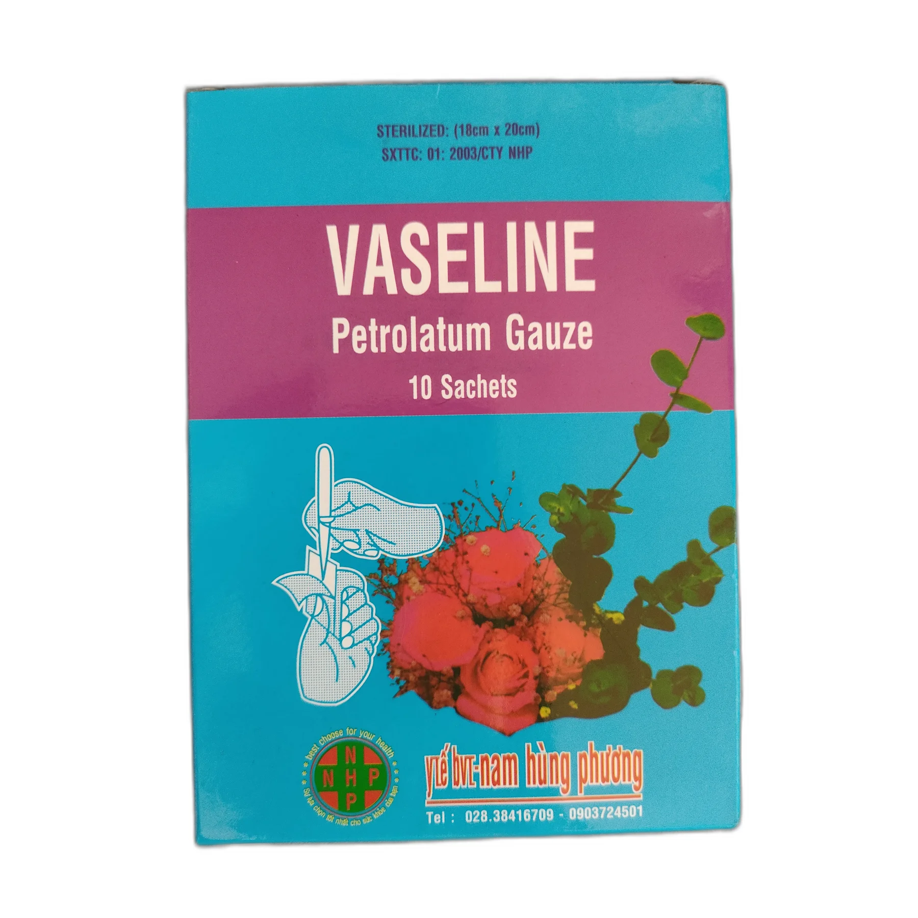 Vaseline Petrolatum Gauze — available at pharmacies in Cambodia on PharmKulen