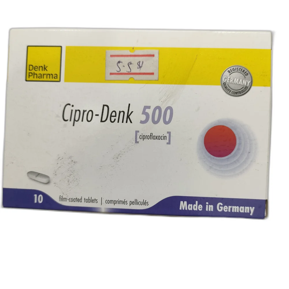 Cipro-Denk 500 — available at pharmacies in Cambodia on PharmKulen
