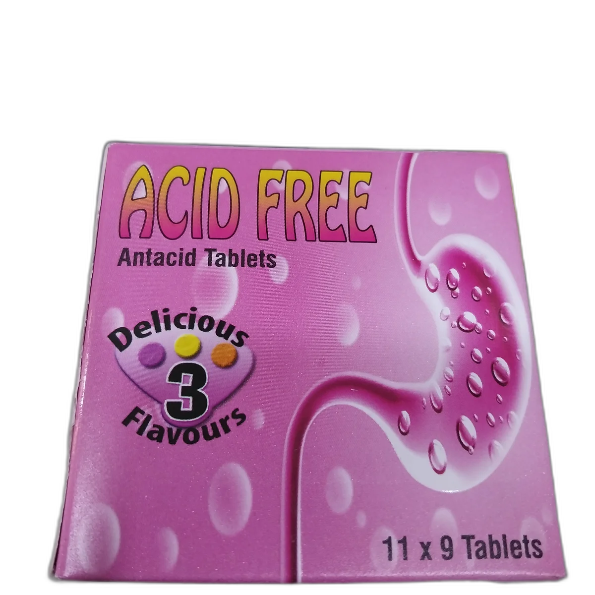Acid Free Antacid Tablets — available at pharmacies in Cambodia on PharmKulen