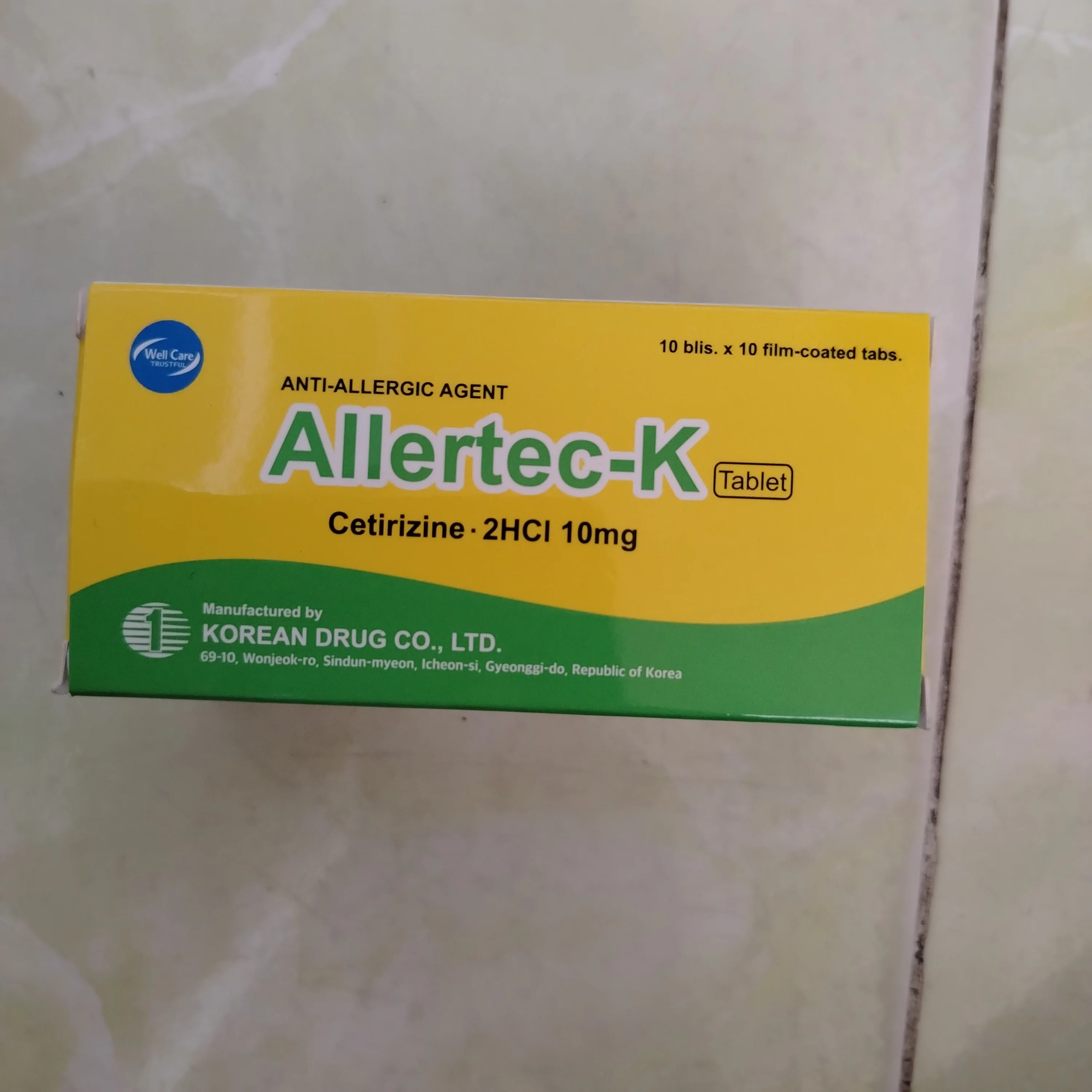 Allertec-K — available at pharmacies in Cambodia on PharmKulen