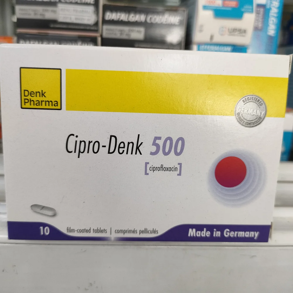 Cipro-Denk 500 — available at pharmacies in Cambodia on PharmKulen