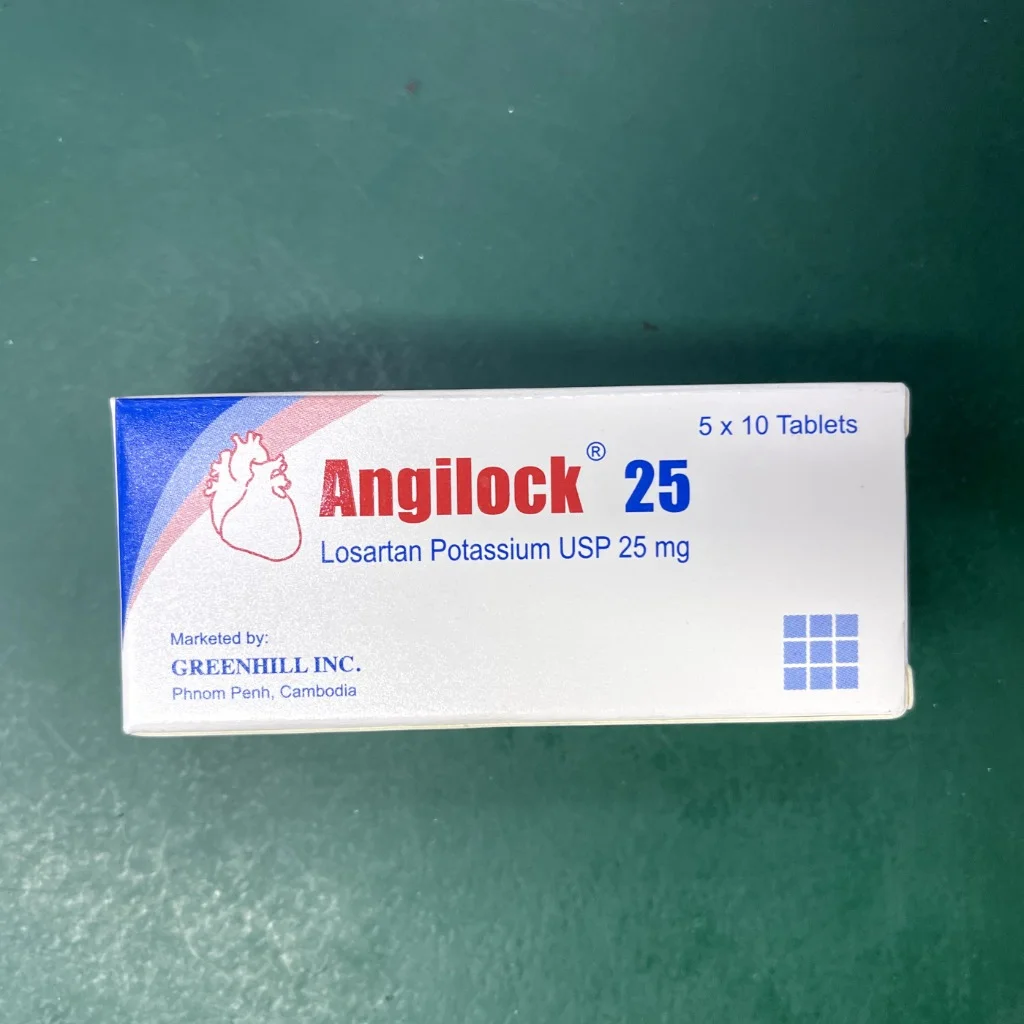 Angilock 25 — available at pharmacies in Cambodia on PharmKulen