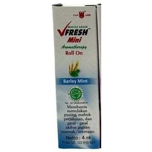 Vfresh Mini Aromatherapy Roll On Barley Mint — available at pharmacies in Cambodia on PharmKulen