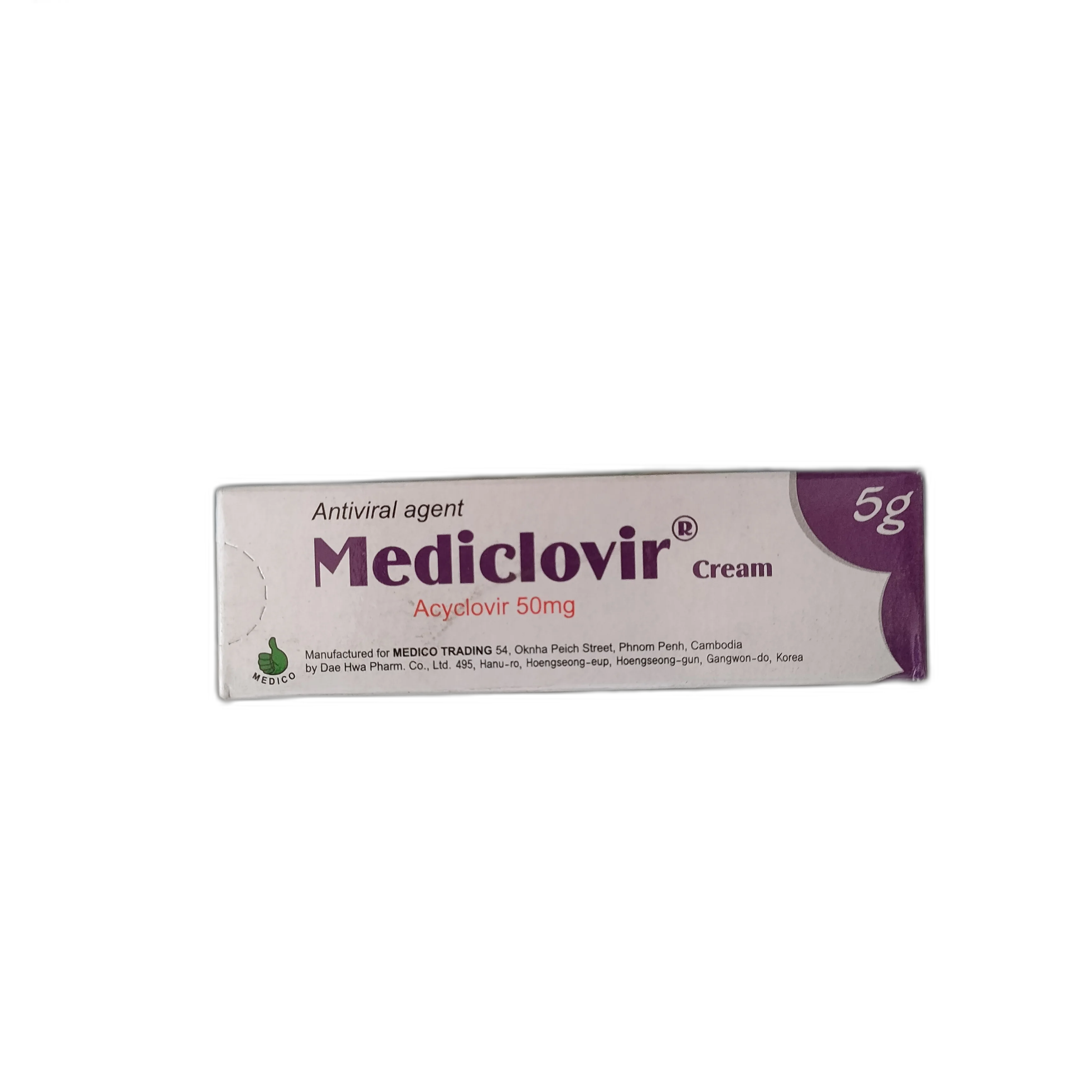 Mediclovir Cream — available at pharmacies in Cambodia on PharmKulen